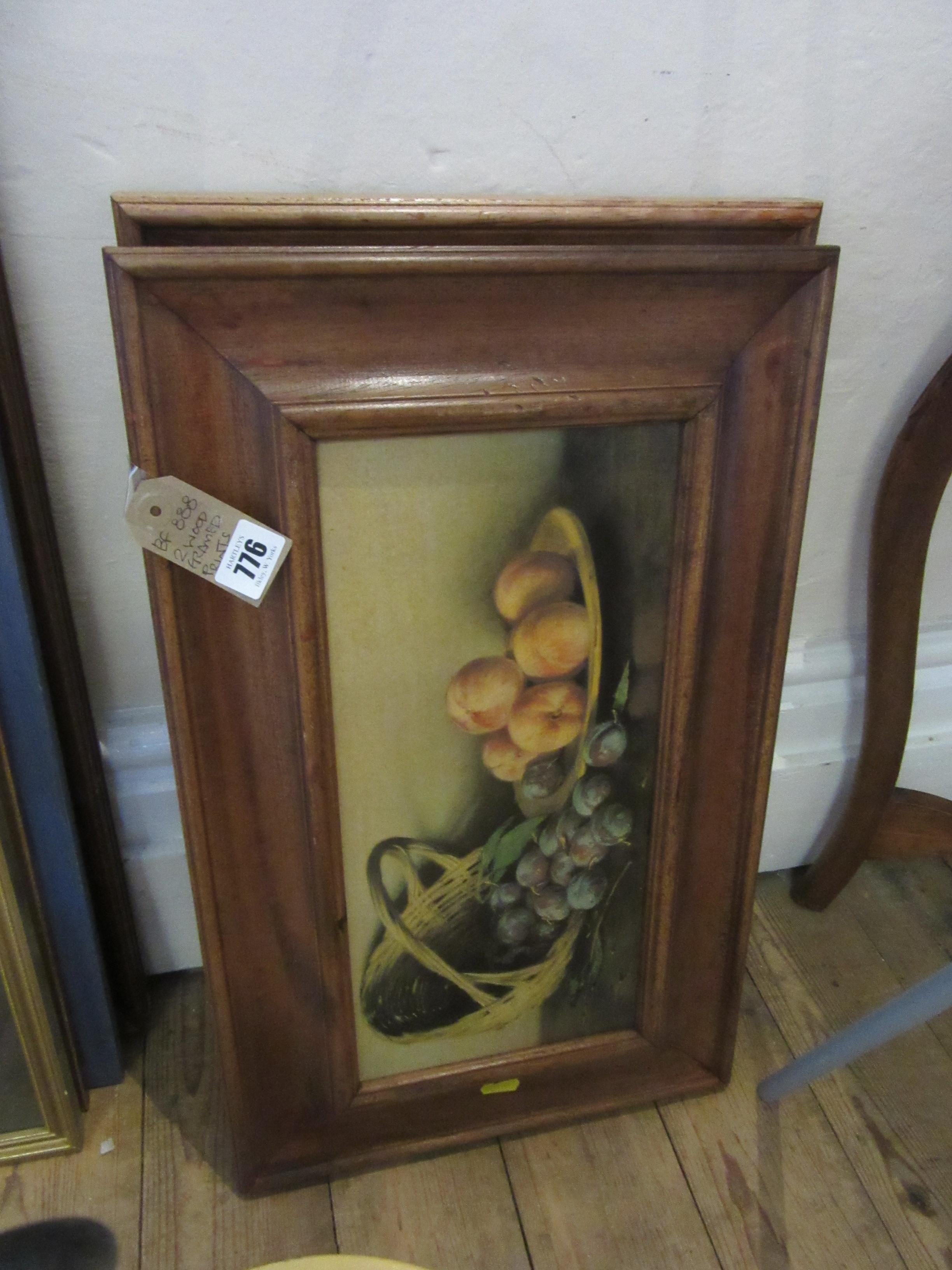 TWO WOOD FRAMED STILL LIFE PRINTS Image
