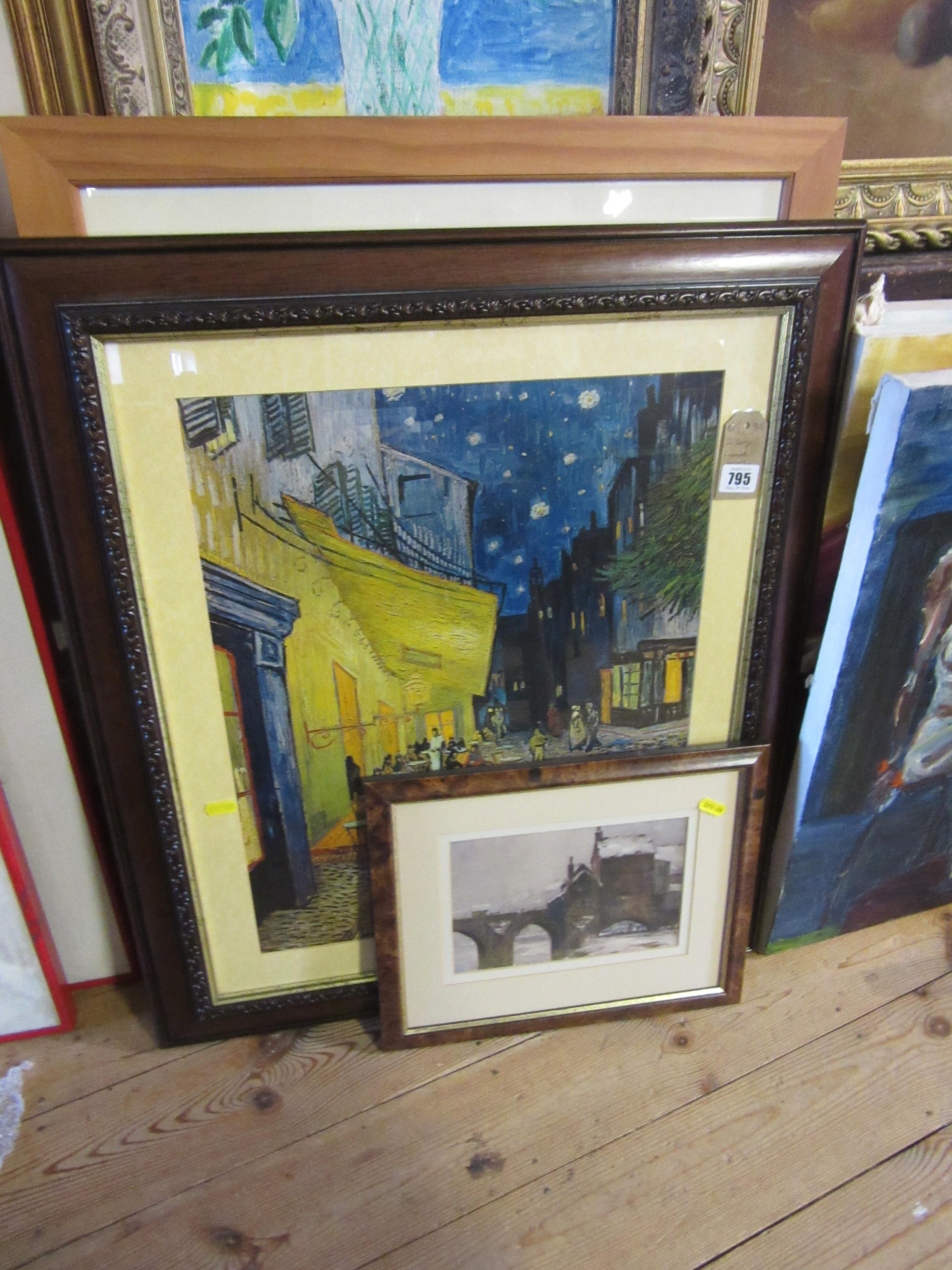 TWO LARGE FRAMED PRINTS AND ANOTHER Image