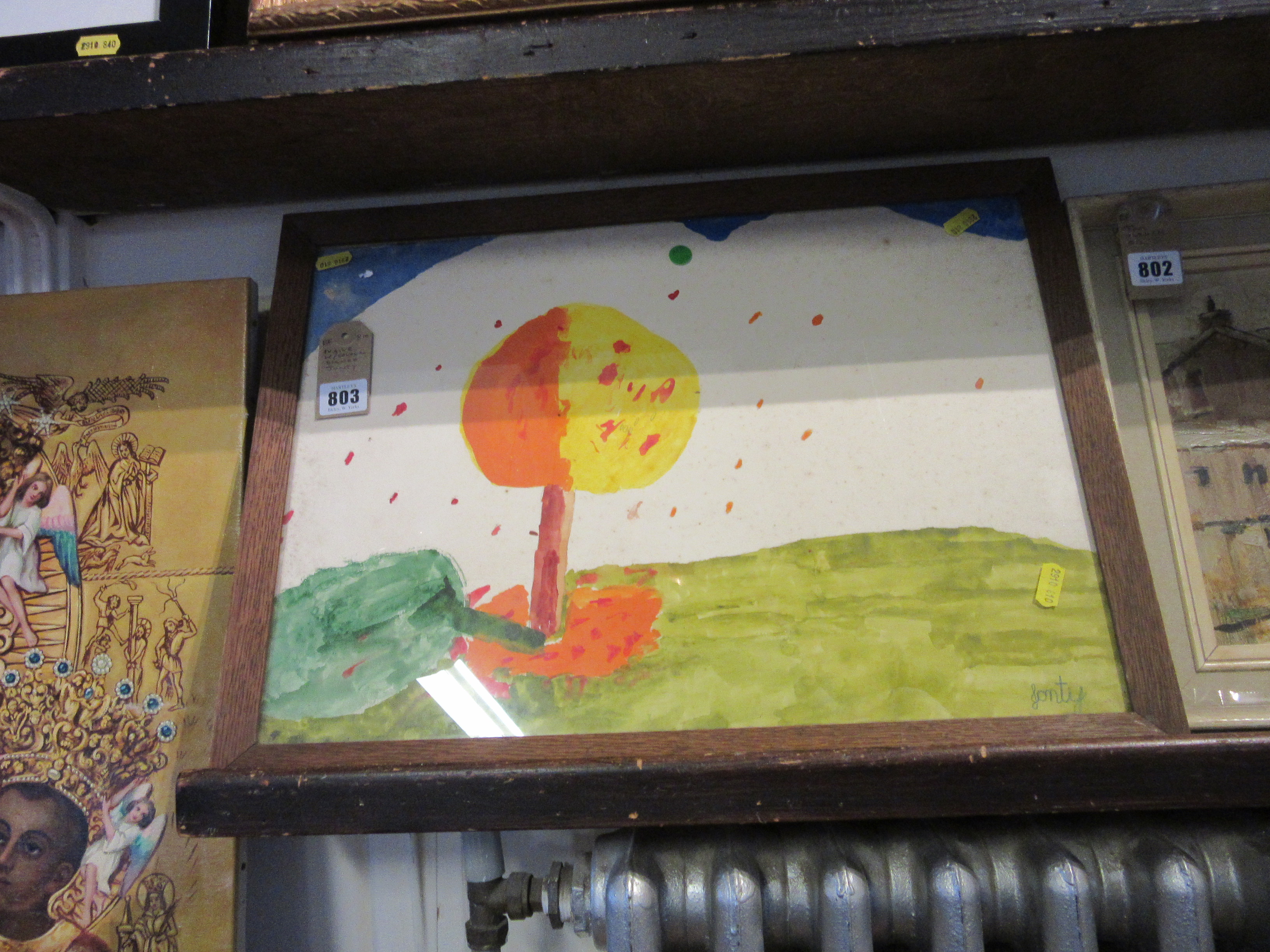 NAIVE WATERCOLOUR SIGNED JONTY Image