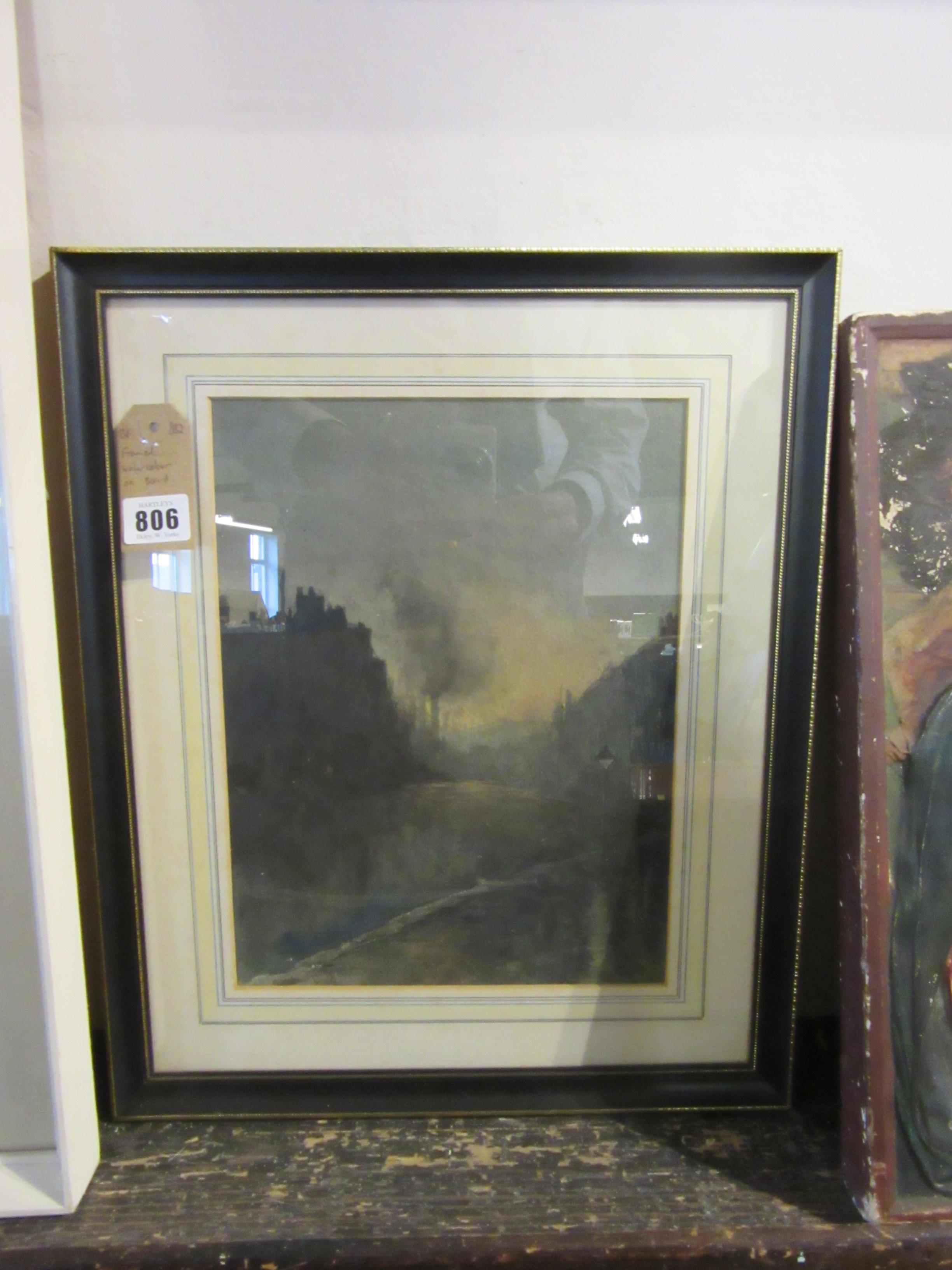 FRAMED WATERCOLOUR OF LEEDS Image