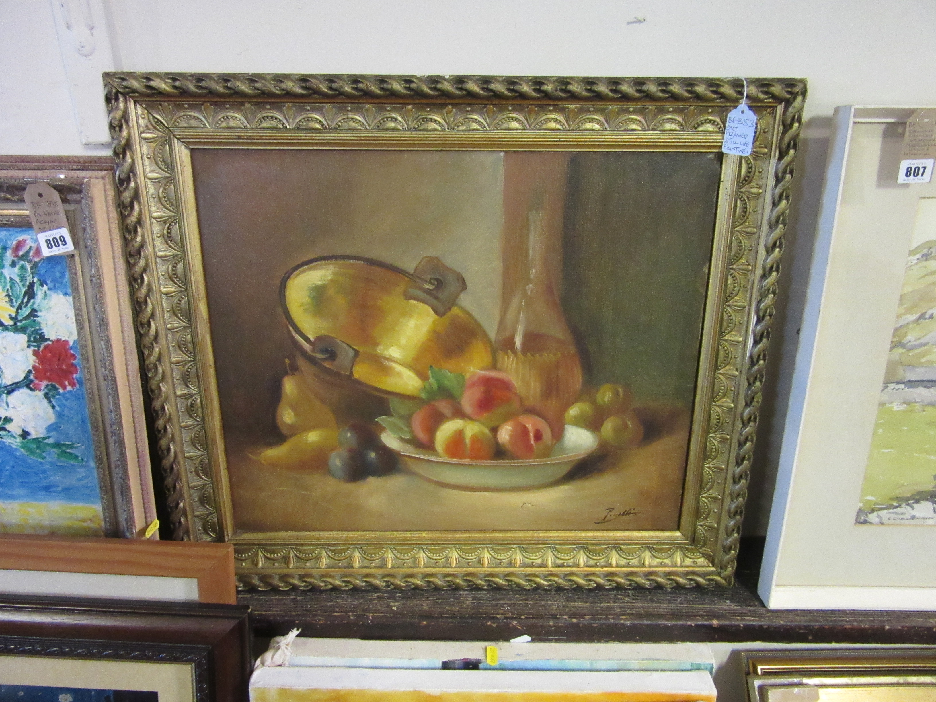 GILT FRAMED STILL LIFE PAINTING Image
