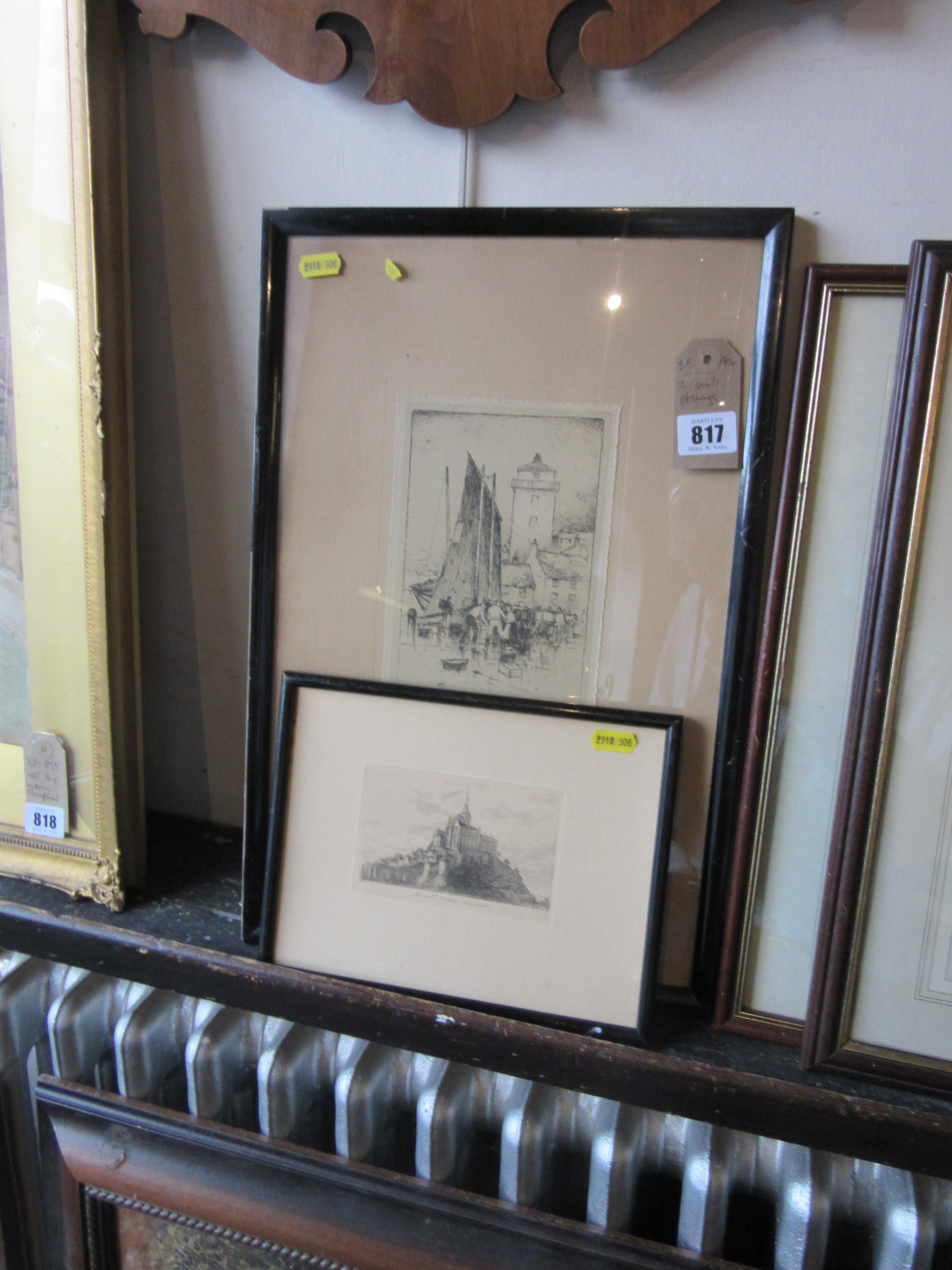 AFTER F. ROBSON, THE FISH SALE, PRINT AND ANOTHER Image