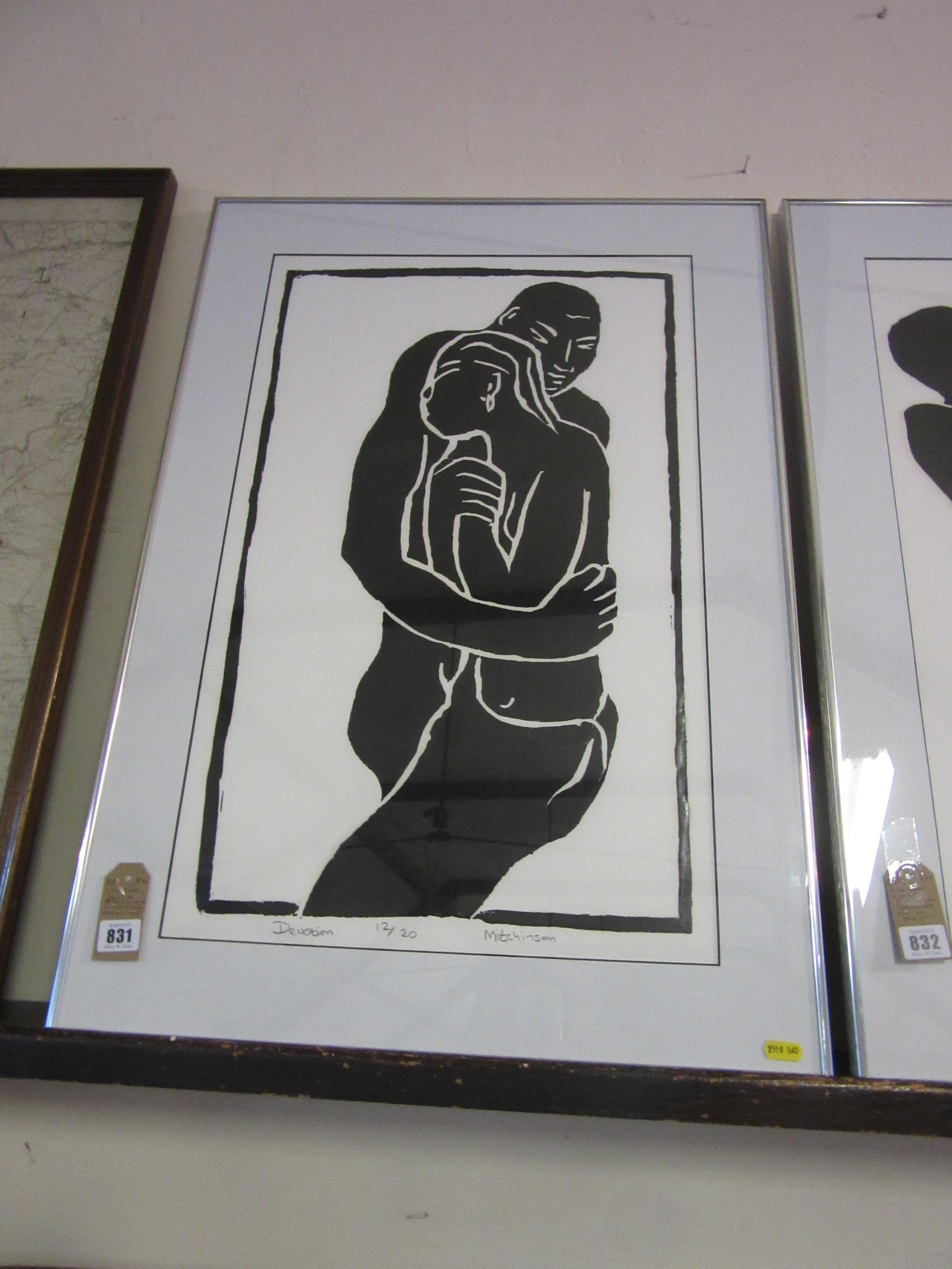 LIMITED EDITION 12 / 20 SUSAN MITCHINSON WOOD BLOCK TITLED 'DEVOTION' Image