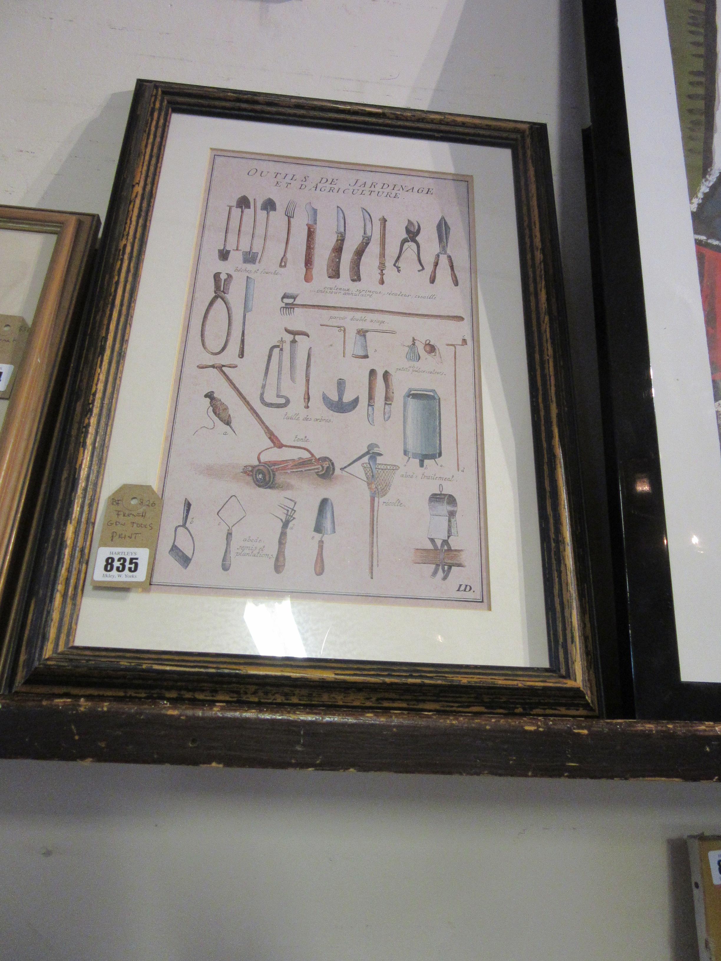 FRENCH GARDEN TOOLS PRINT Image