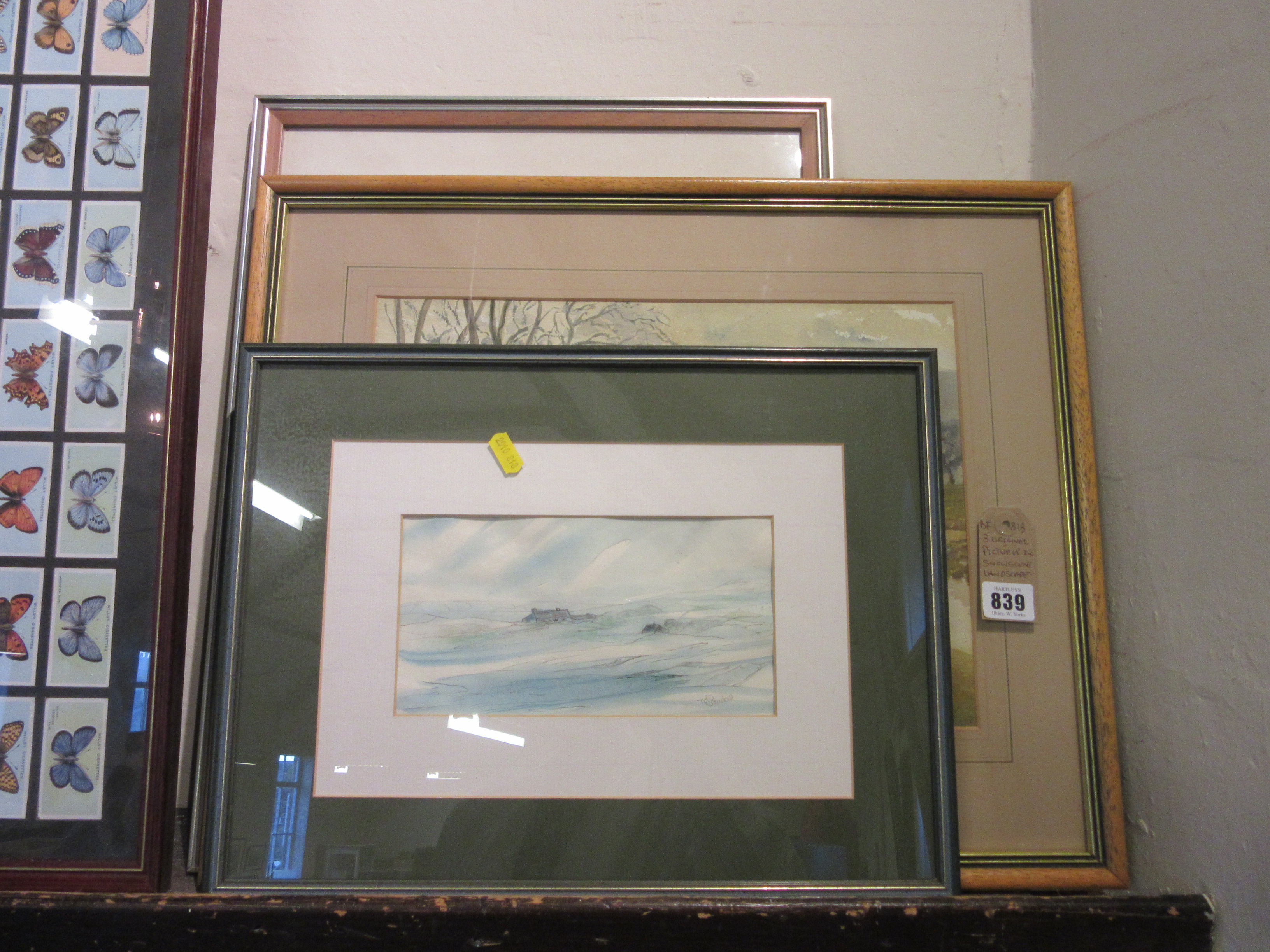 THREE ORIGINAL PICTURES INCLUDING SNOW SCENE LANDSCAPE Image