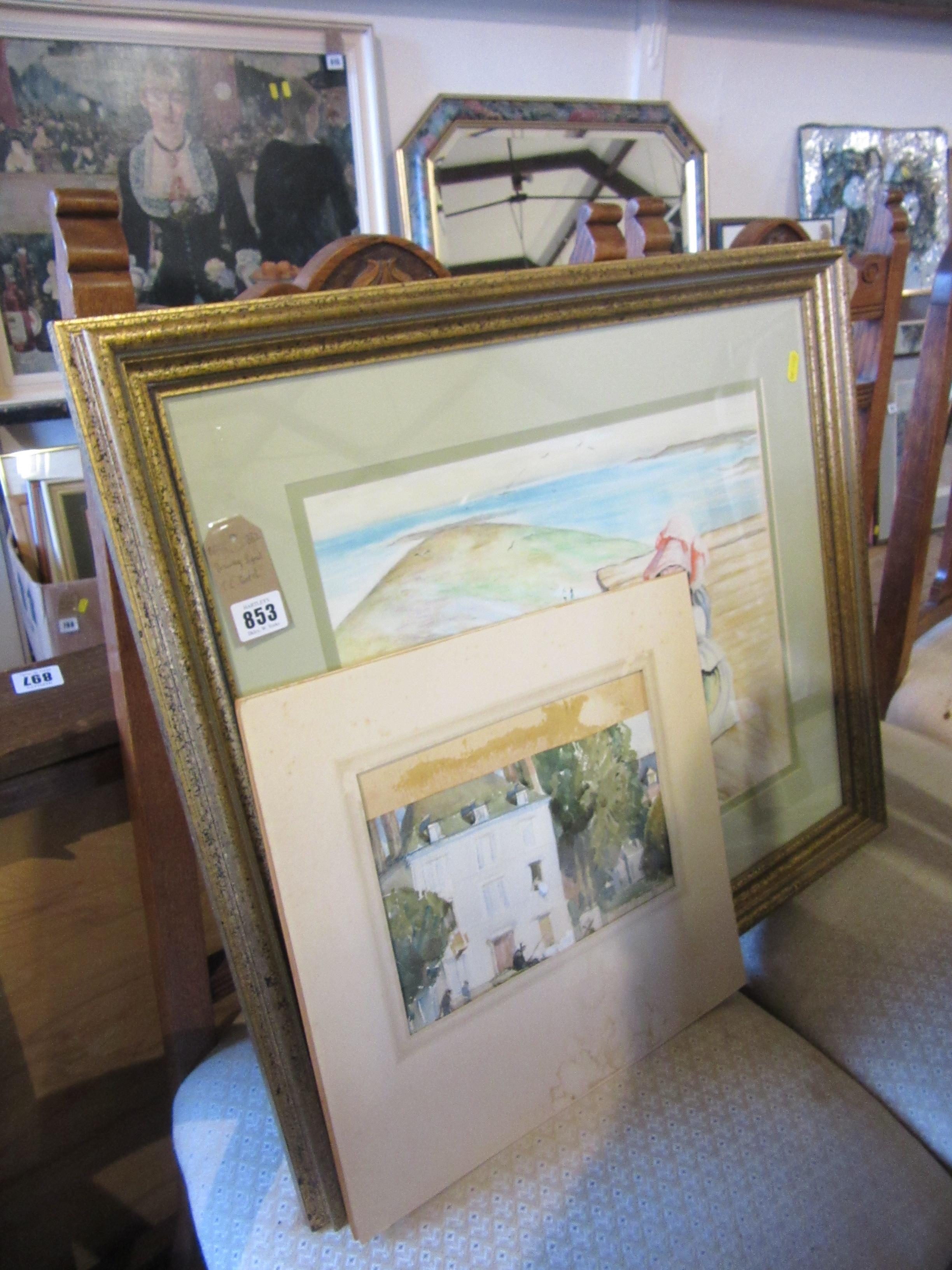 DRAWING SIGNED T C GOTCH AND AN UNFRAMED WATERCOLOUR Image