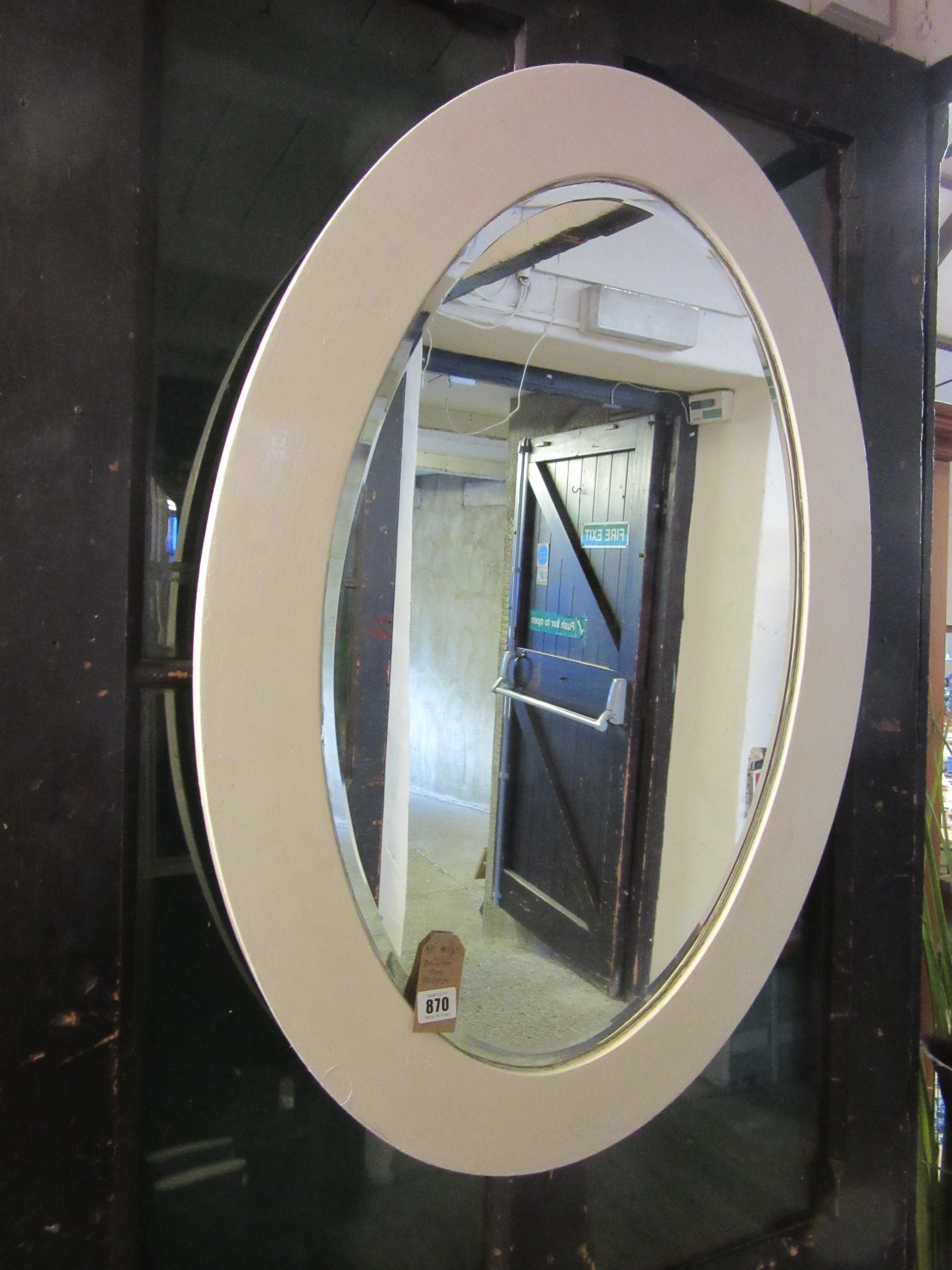 PAINTED OVAL MIRROR Image