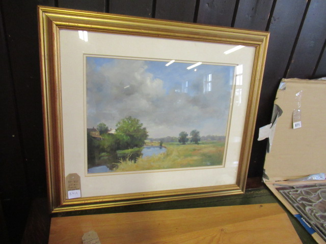 OIL ON BOARD LANDSCAPE BY ALAN HALL Image