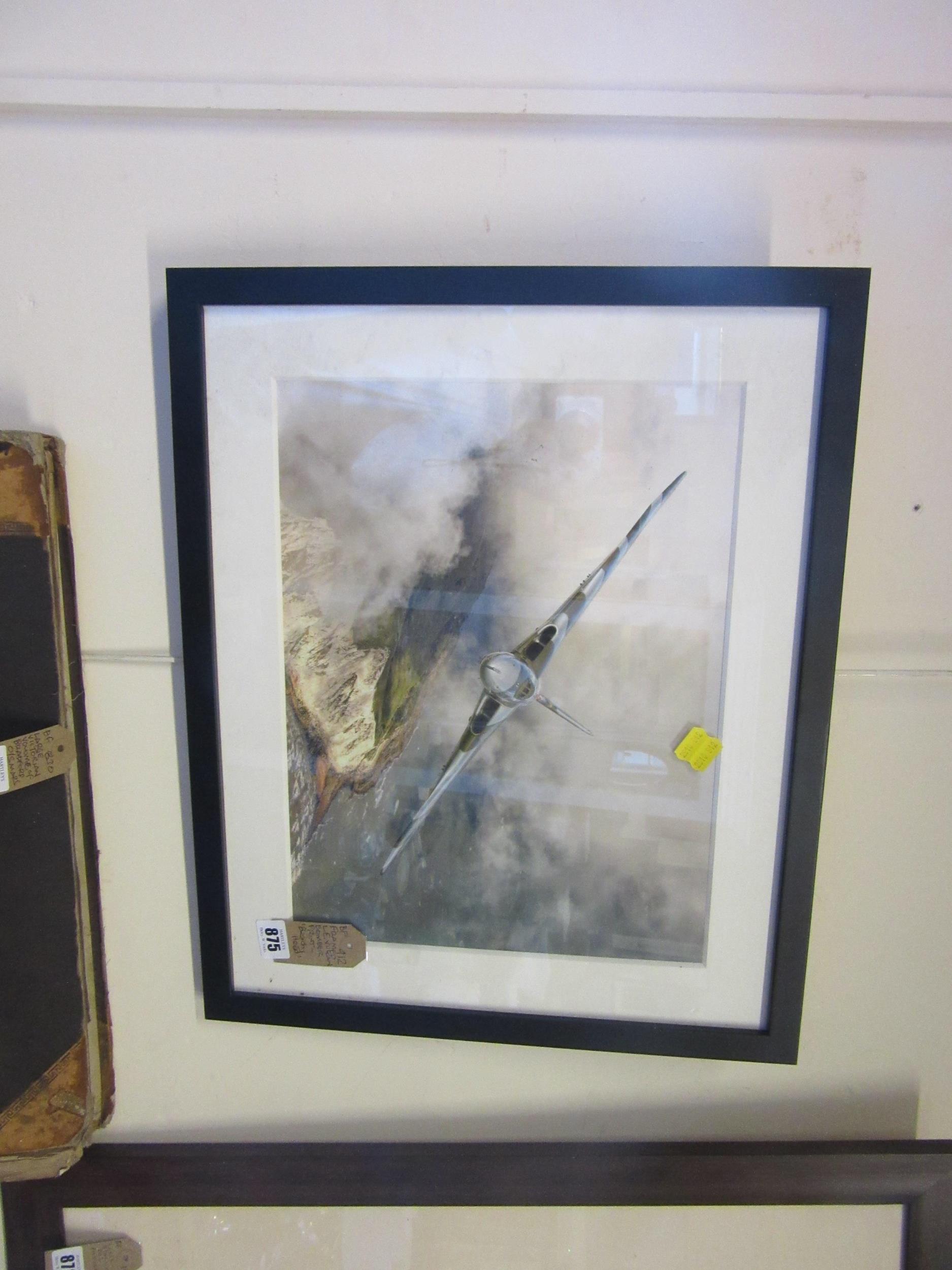 FRAMED LIMITED EDITION VULCAN BOMBER PRINT TITLED BEACHY HEAD Image