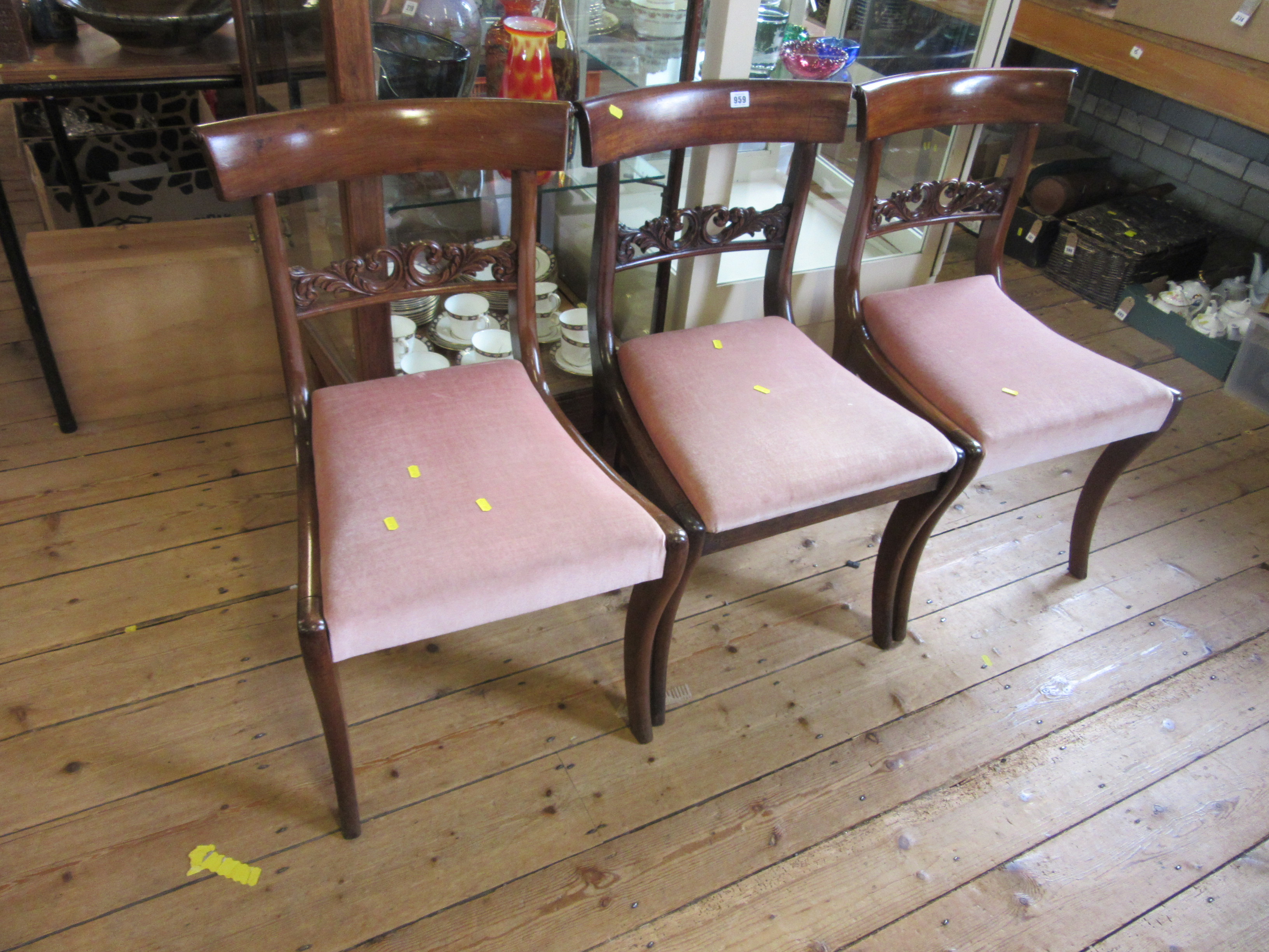 SET OF THREE MAHOGANY CHAIRS Image