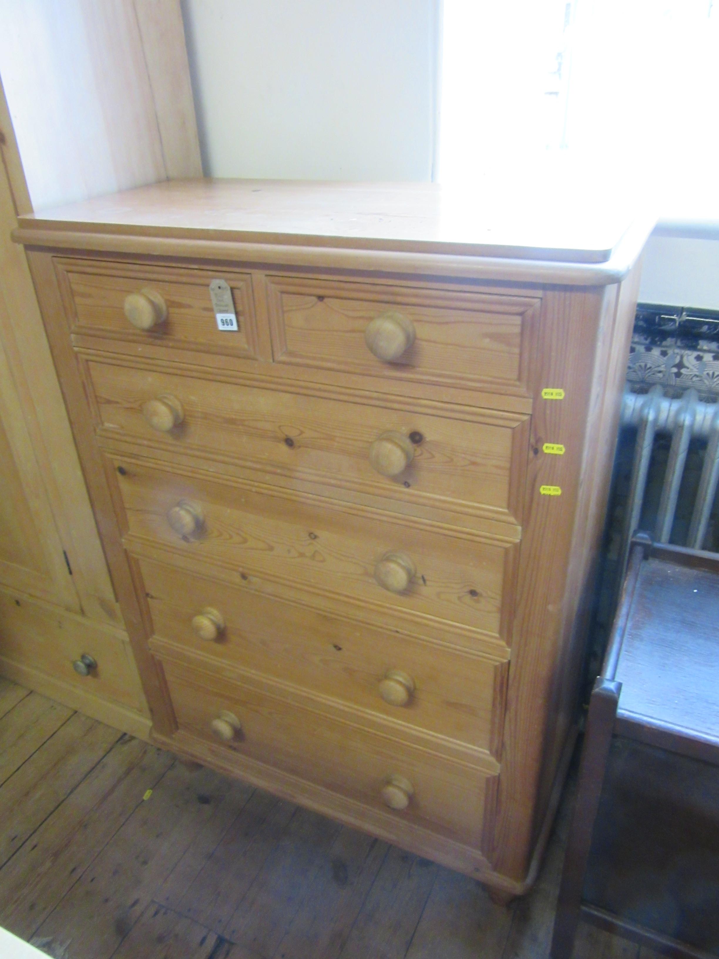 PINE SIX DRAWER CHEST Image