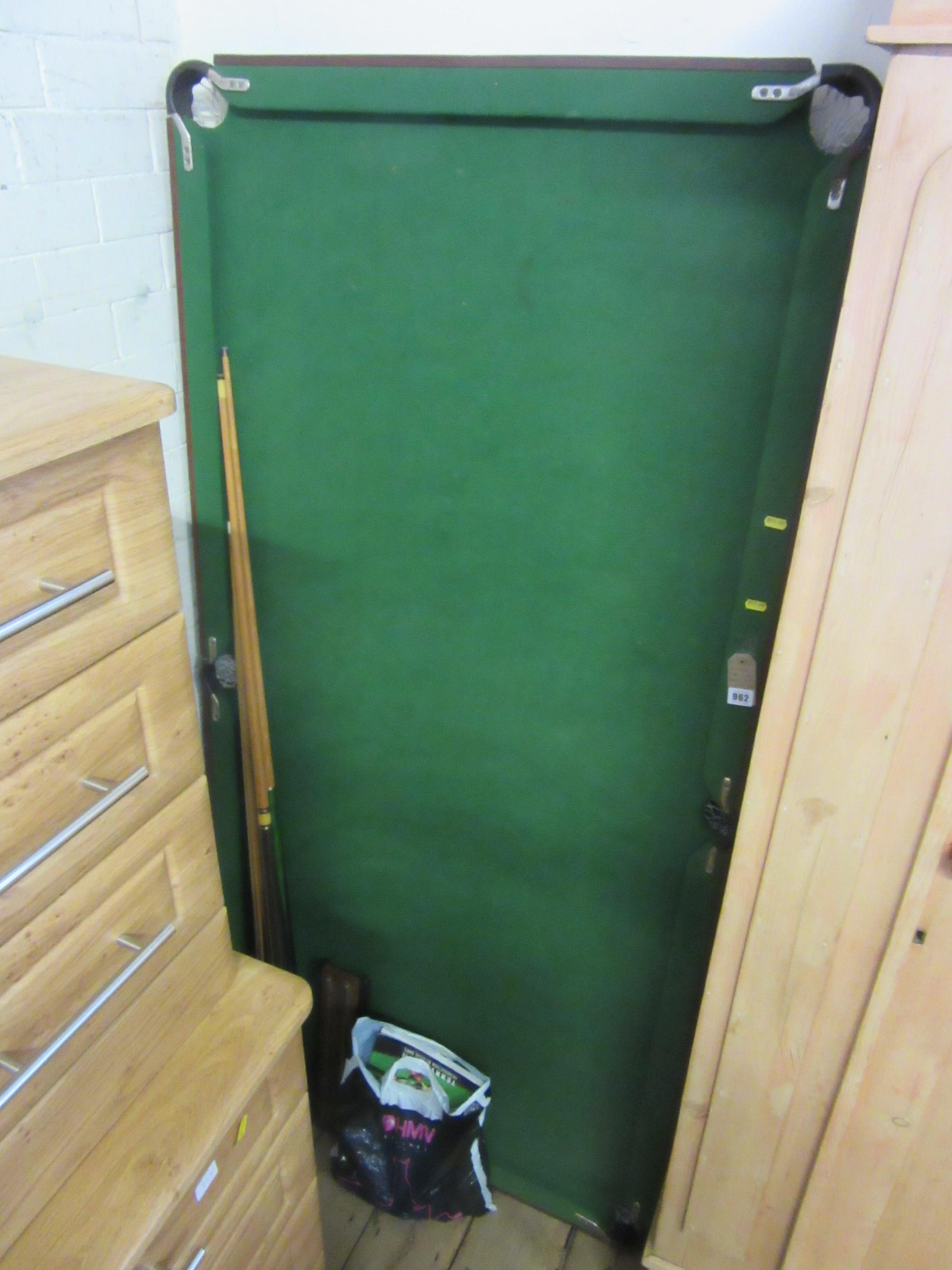 SNOOKER TABLE WITH BALLS AND CUES ETC Image