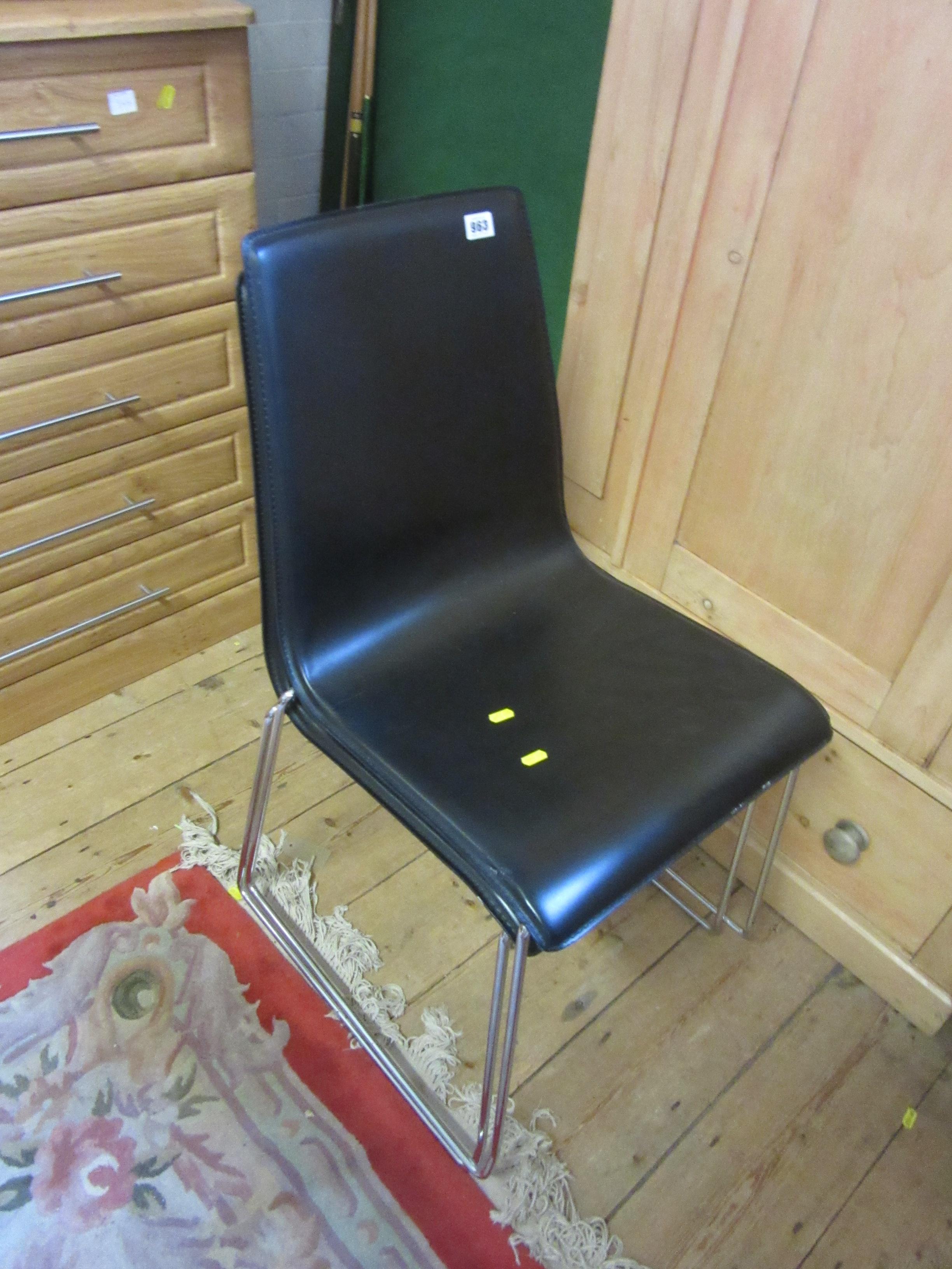 TWO MODERN CHROME CHAIRS Image