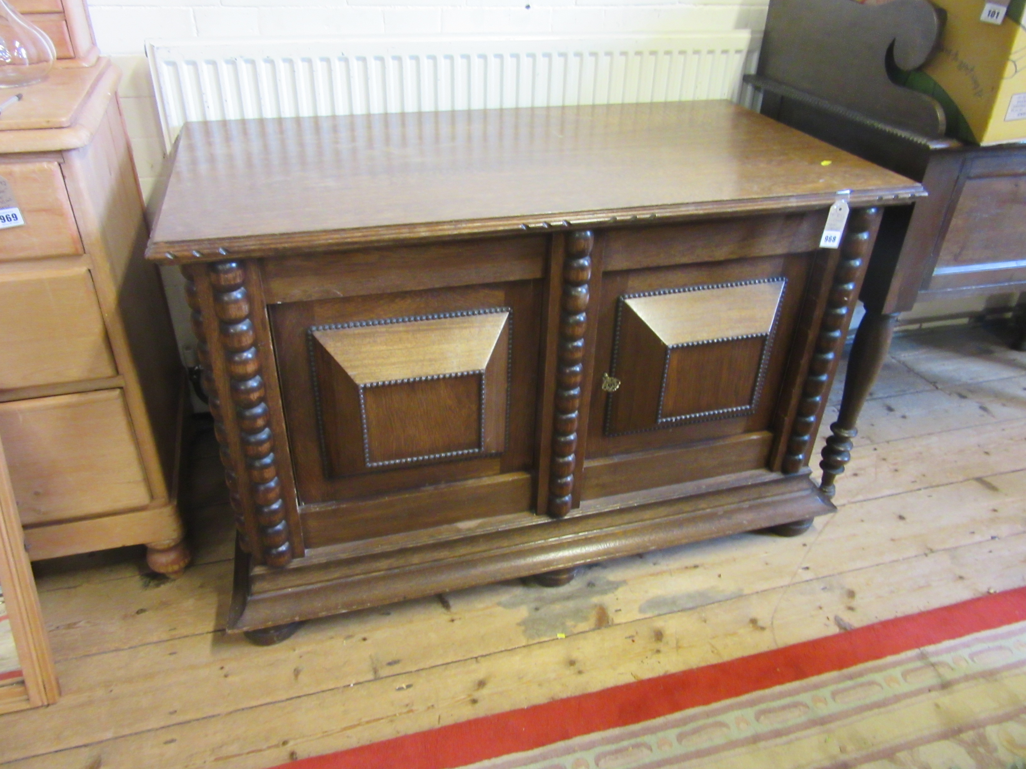 TWO DOOR OAK CABINET Image