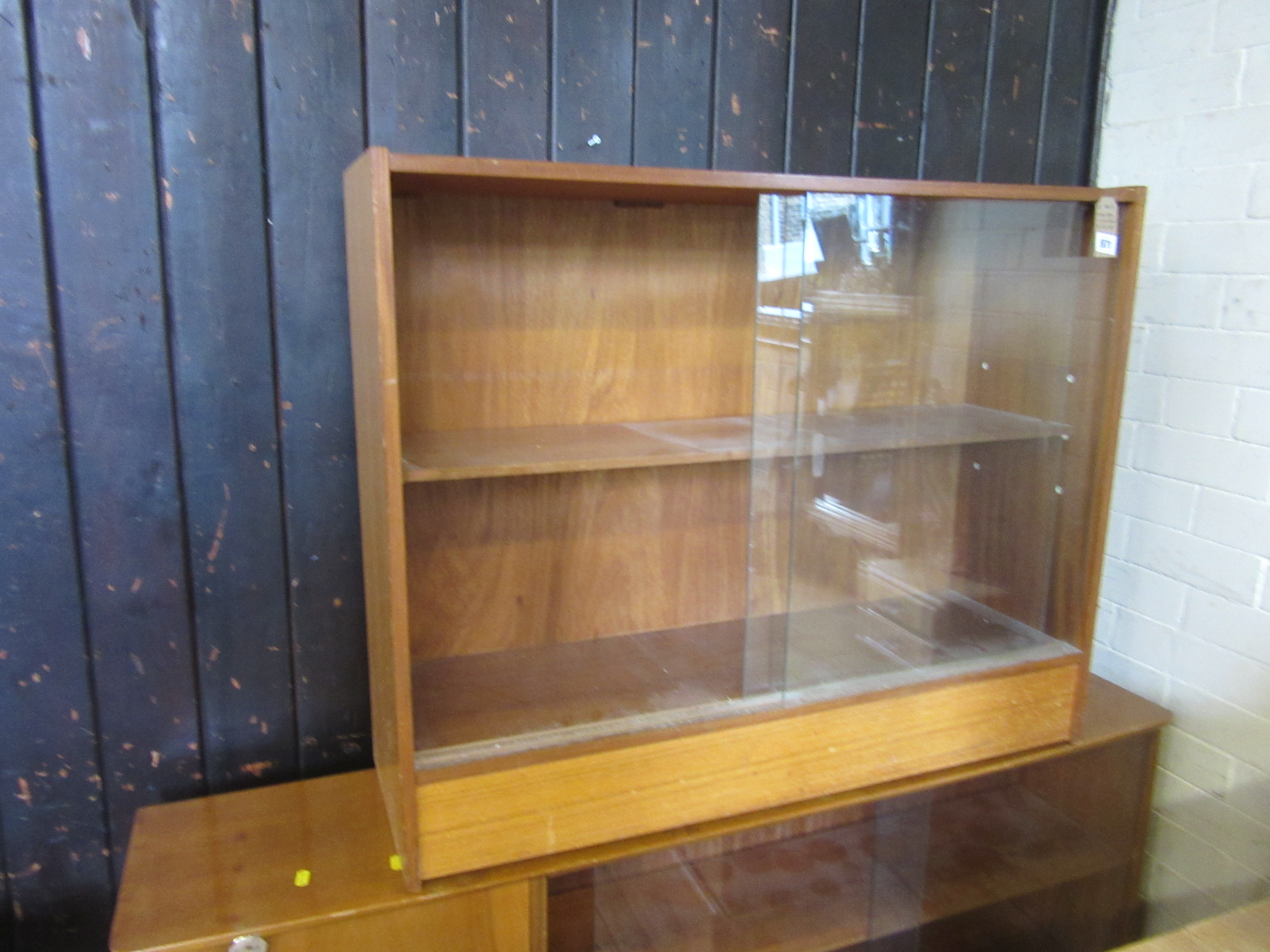 RETRO TEAK GLAZED BOOKCASE Image