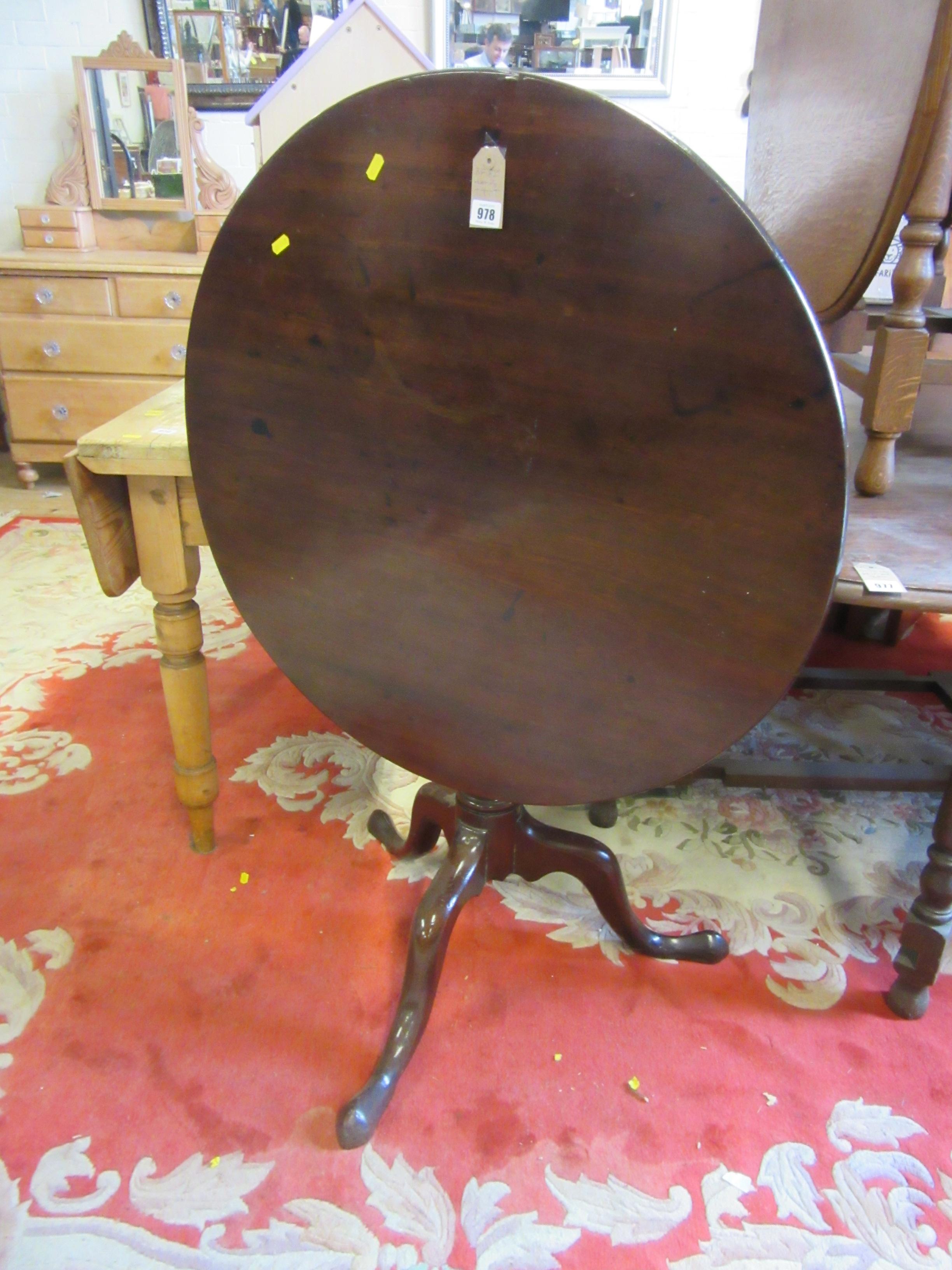 MAHOGANY TILT TOP TRIPOD TABLE Image