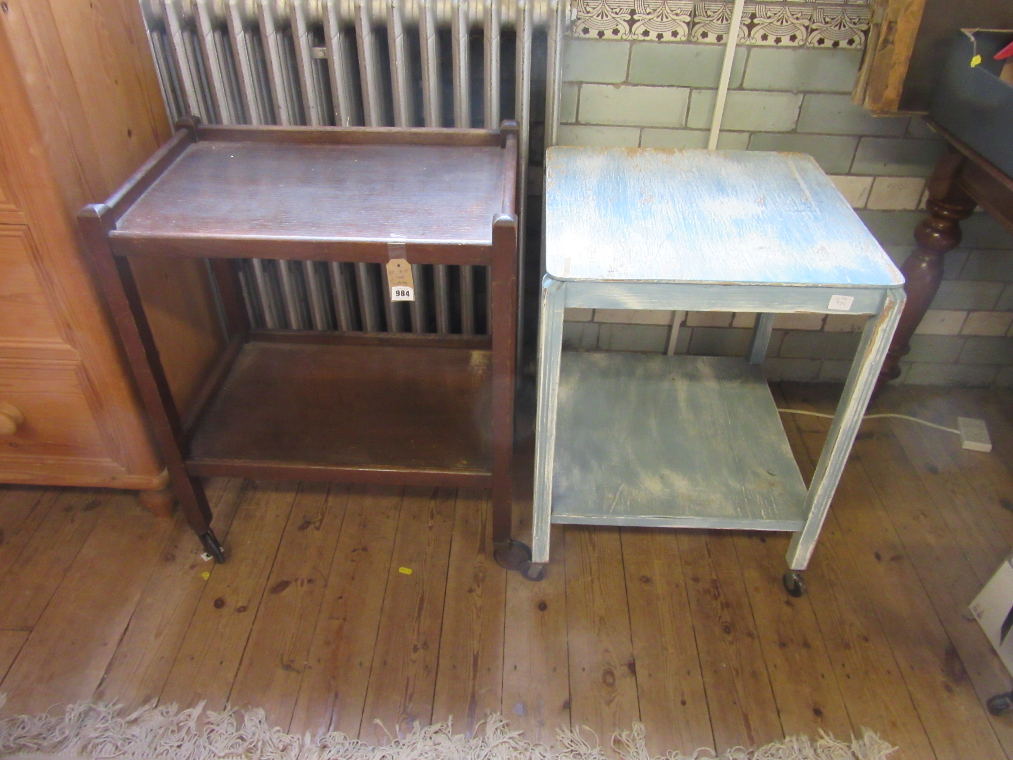 TWO TEA TROLLEYS Image