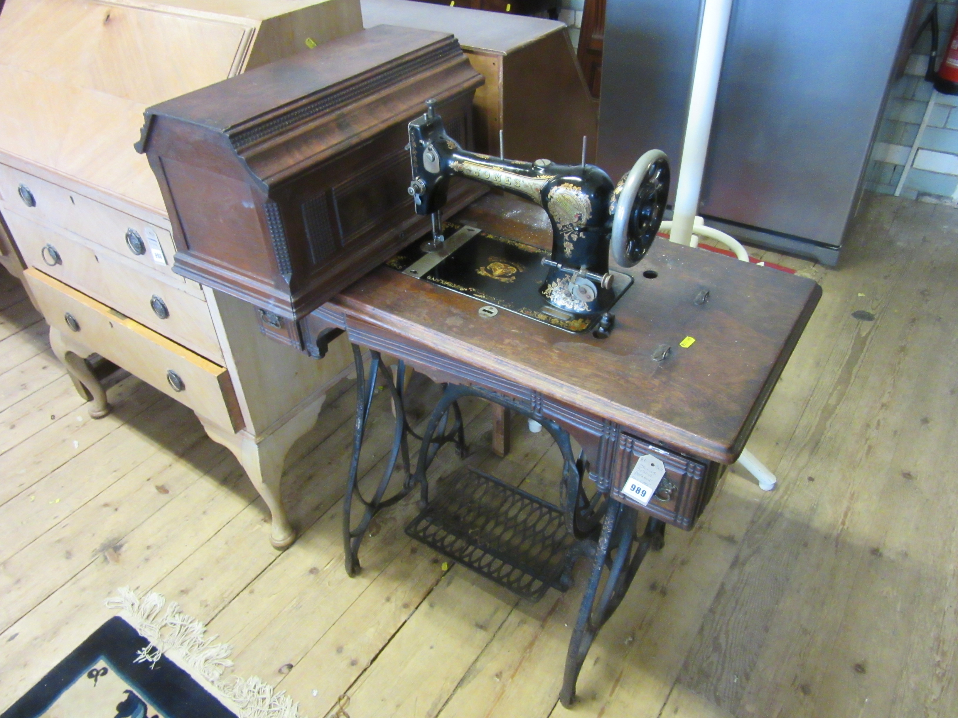 JONES TREADLE SEWING MACHINE Image