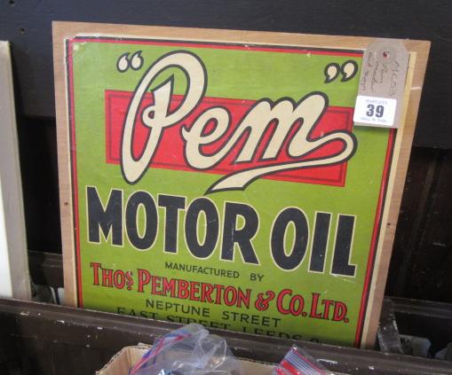 PEM MOTOR OIL SIGNS Image