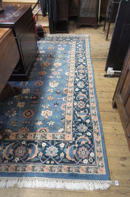 INDO PERSIAN BLUE AND PINK CARPET 299cm by 236cm Image