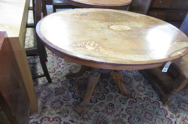WALNUT OVAL CENTRE TABLE Image