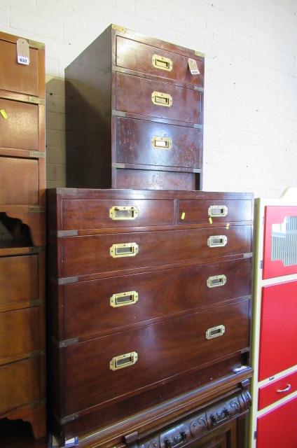 TWO MAHOGANY CHESTS OF DRAWERS Image