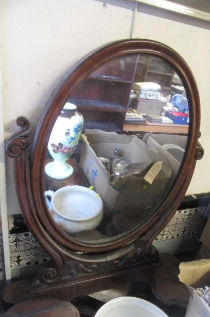 MAHOGANY TOILET MIRROR Image