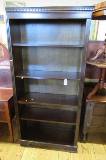 PAIR OF MAHOGANY BOOKSHELVES Image