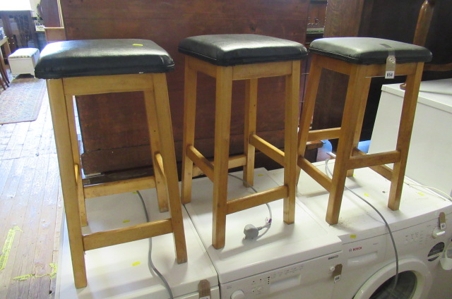 THREE KITCHEN STOOLS Image