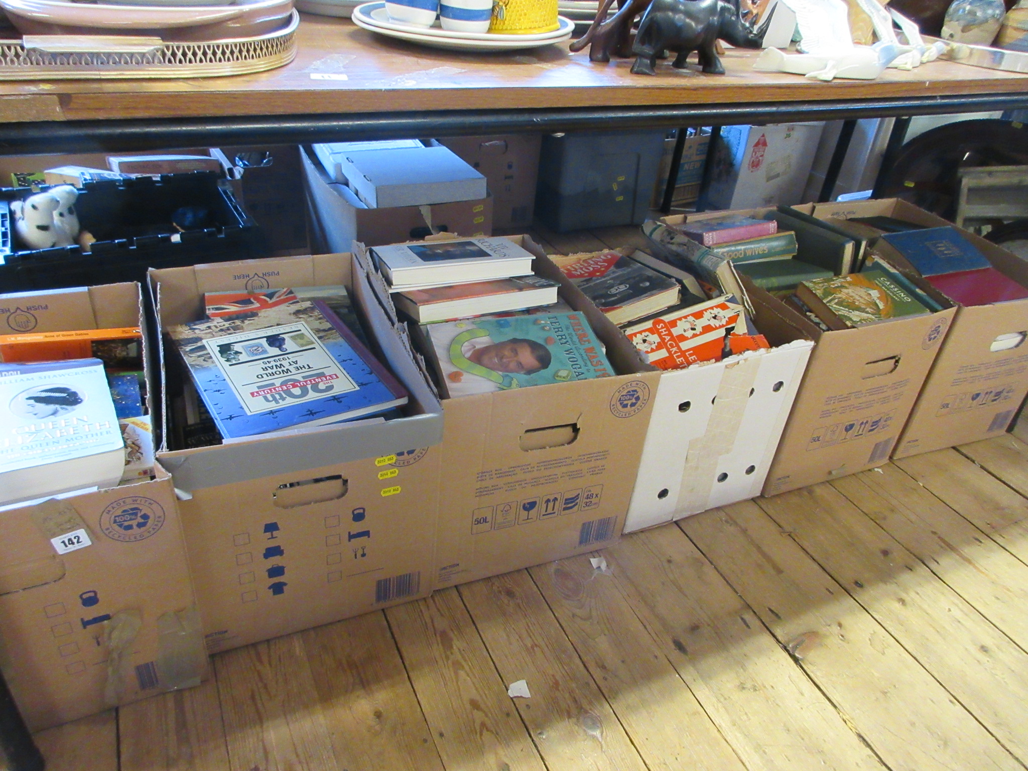 SIX BOXES OF BOOKS Image