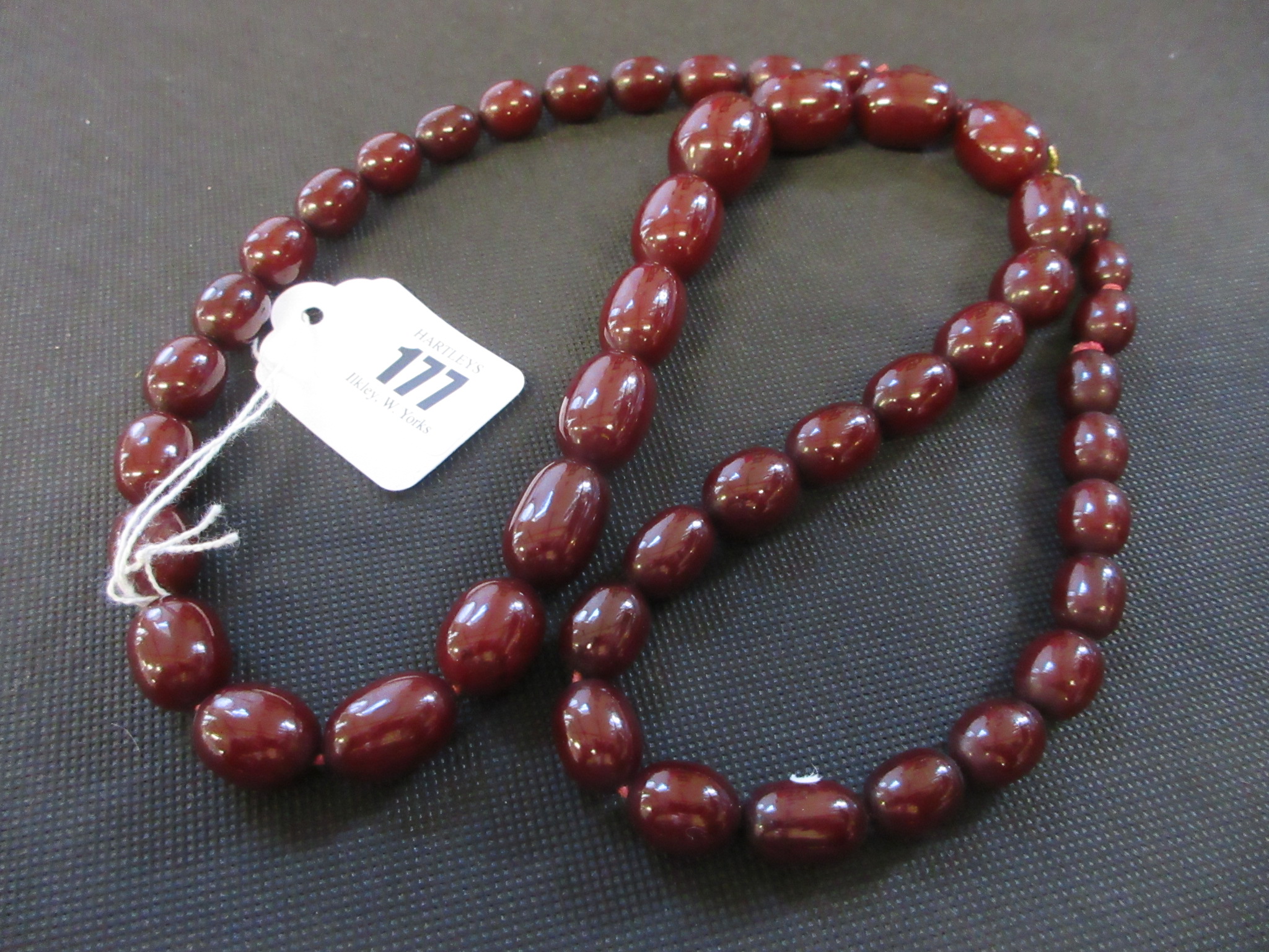 AMBER COLOURED BEAD NECKLACE Image
