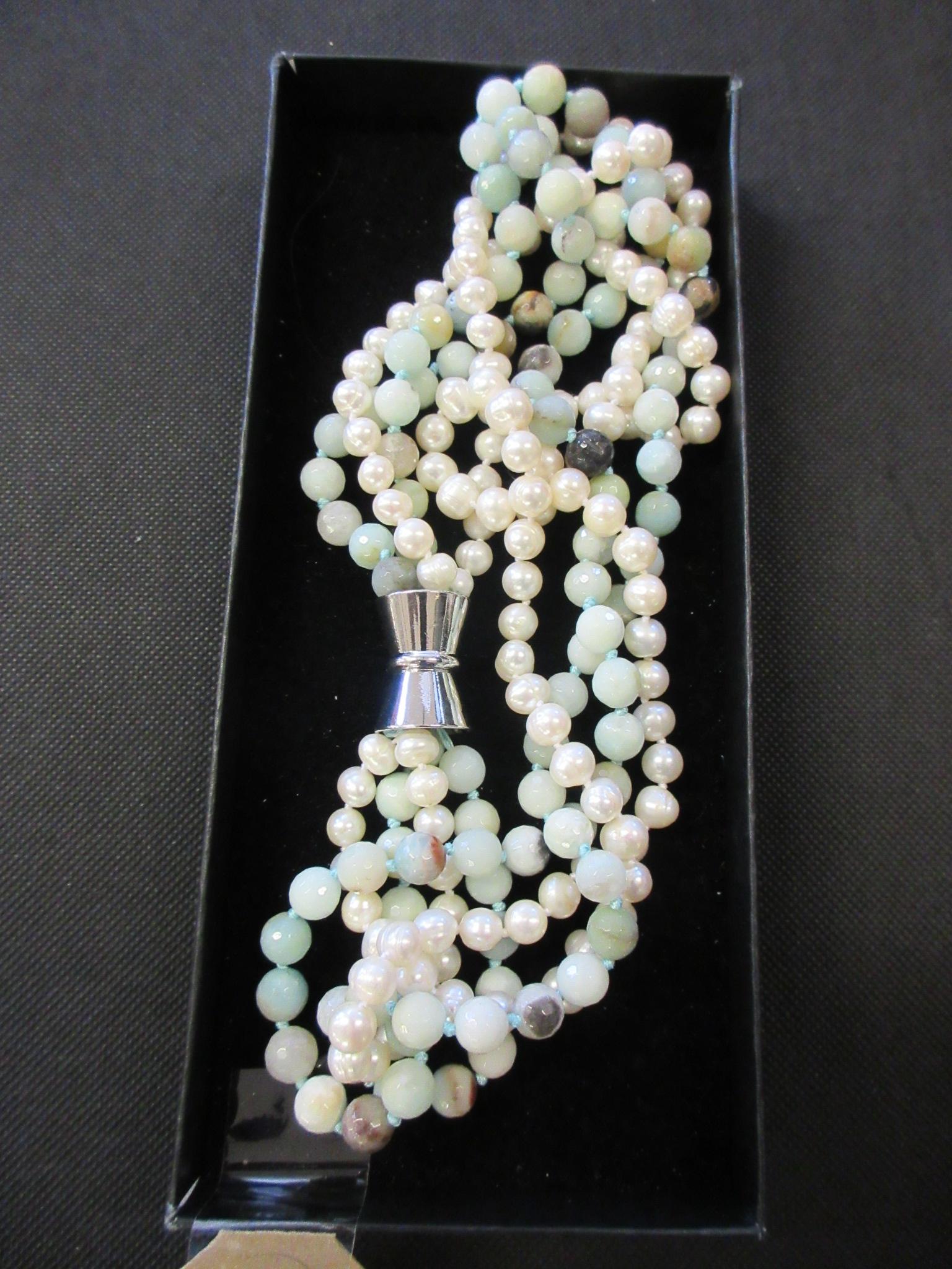 PEARL AND SEMI-PRECIOUS STONE NECKLACE Image