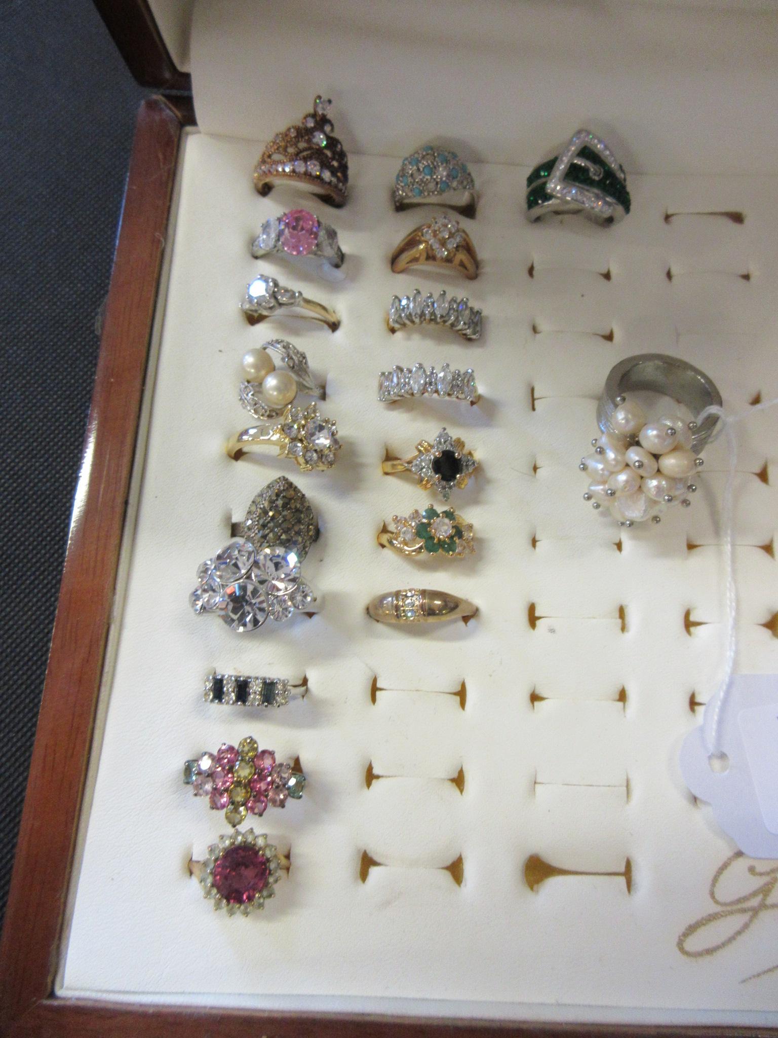 BOX OF DRESS RINGS Image