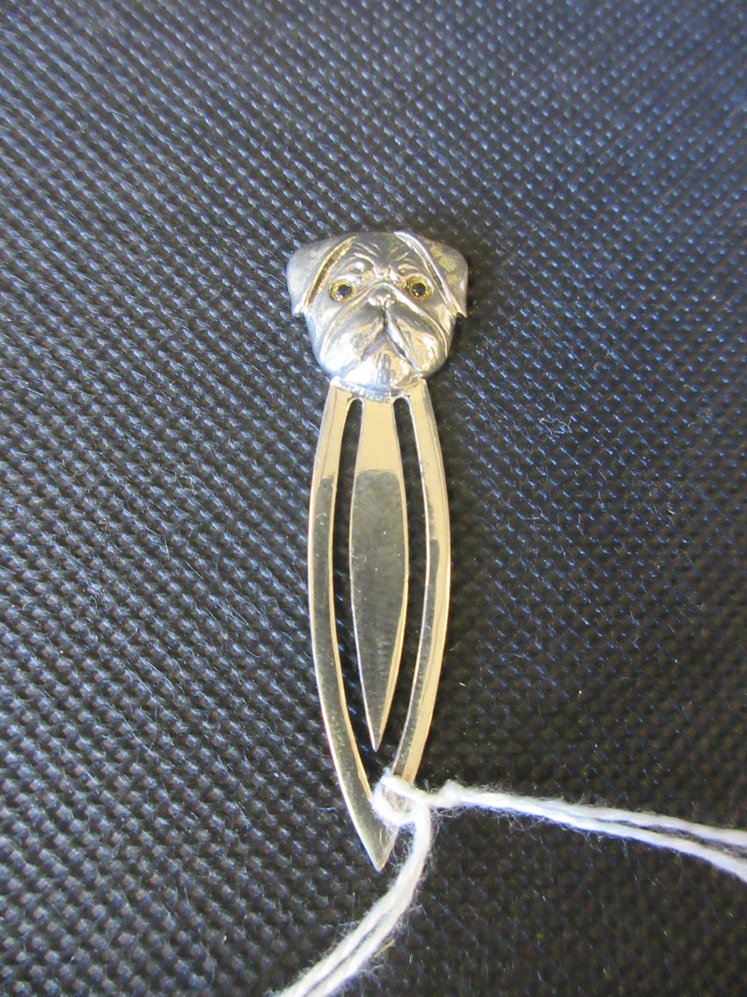 SILVER BULLDOG BOOKMARK Image