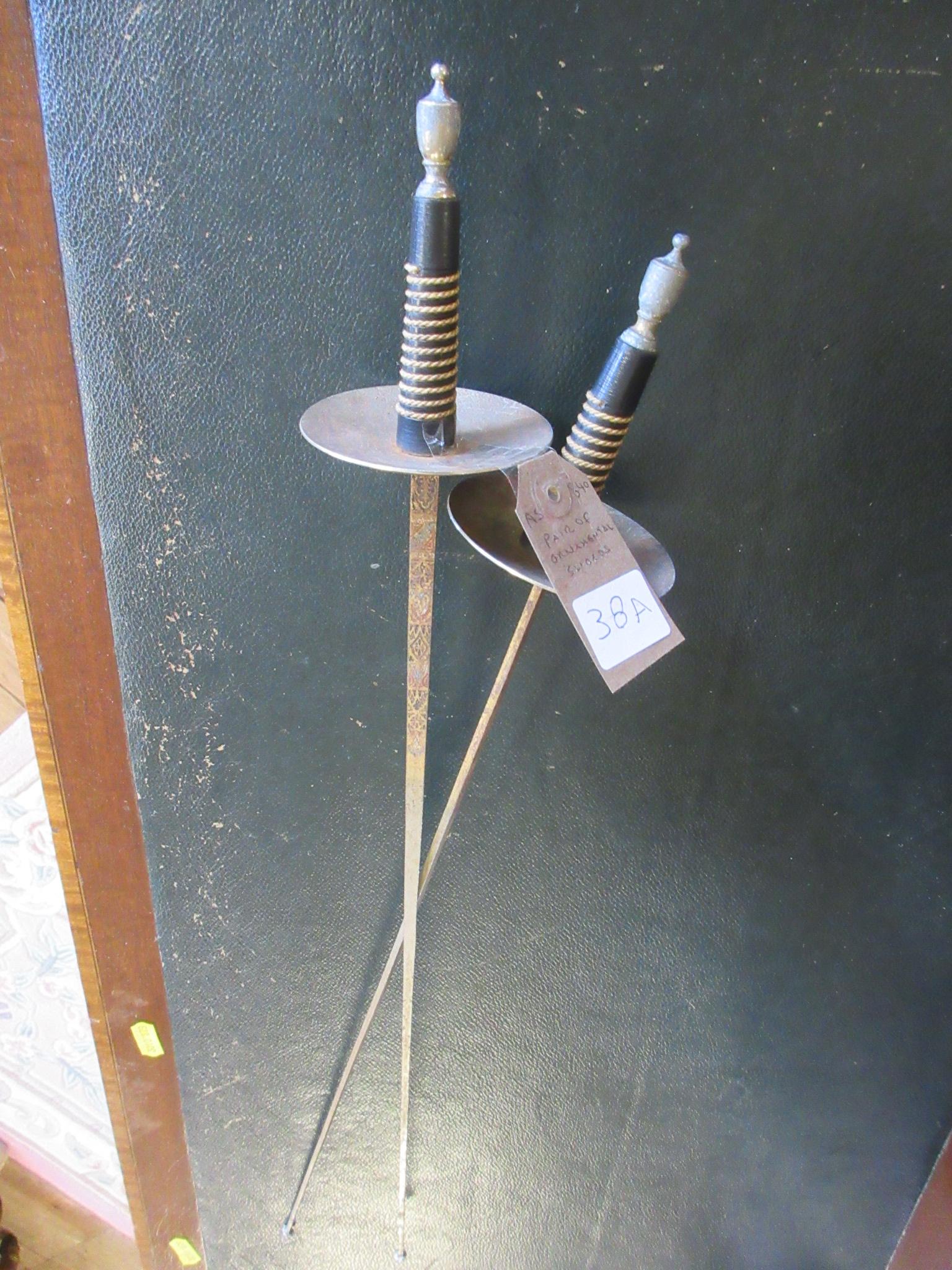 PAIR OF ORNAMENTAL SWORDS Image