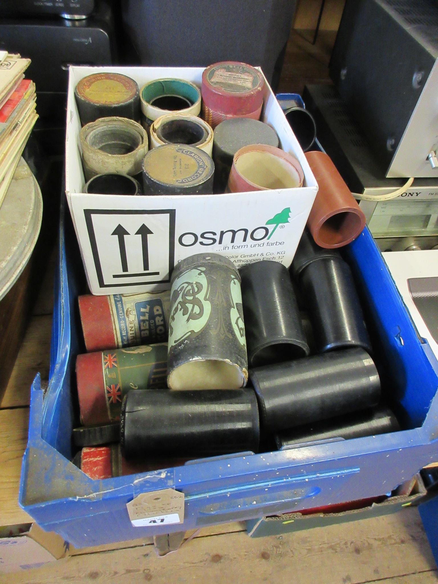 BOX OF WAX CYLINDER RECORDINGS Image