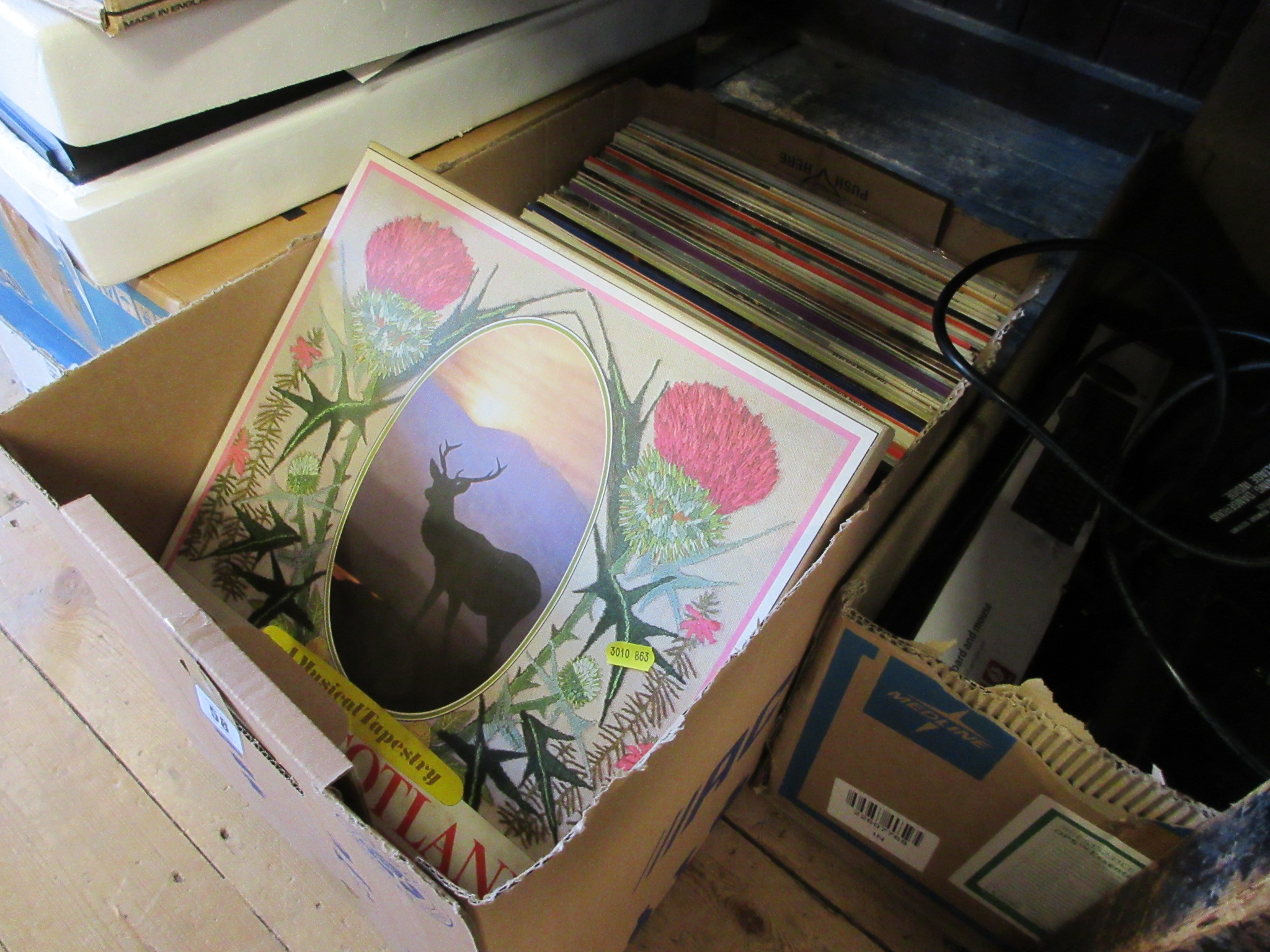 BOX OF LP RECORDS Image