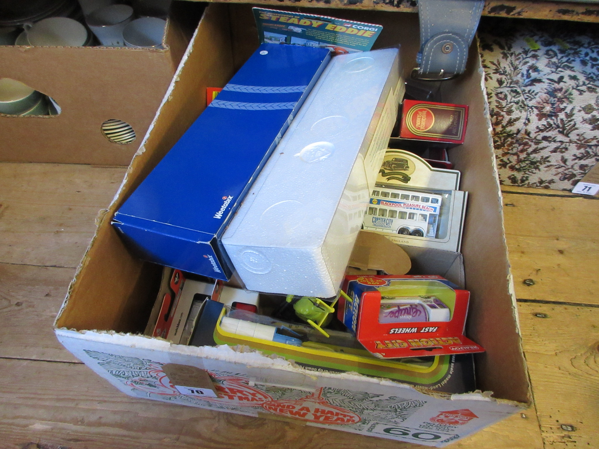 BOX OF DIECAST TOYS Image