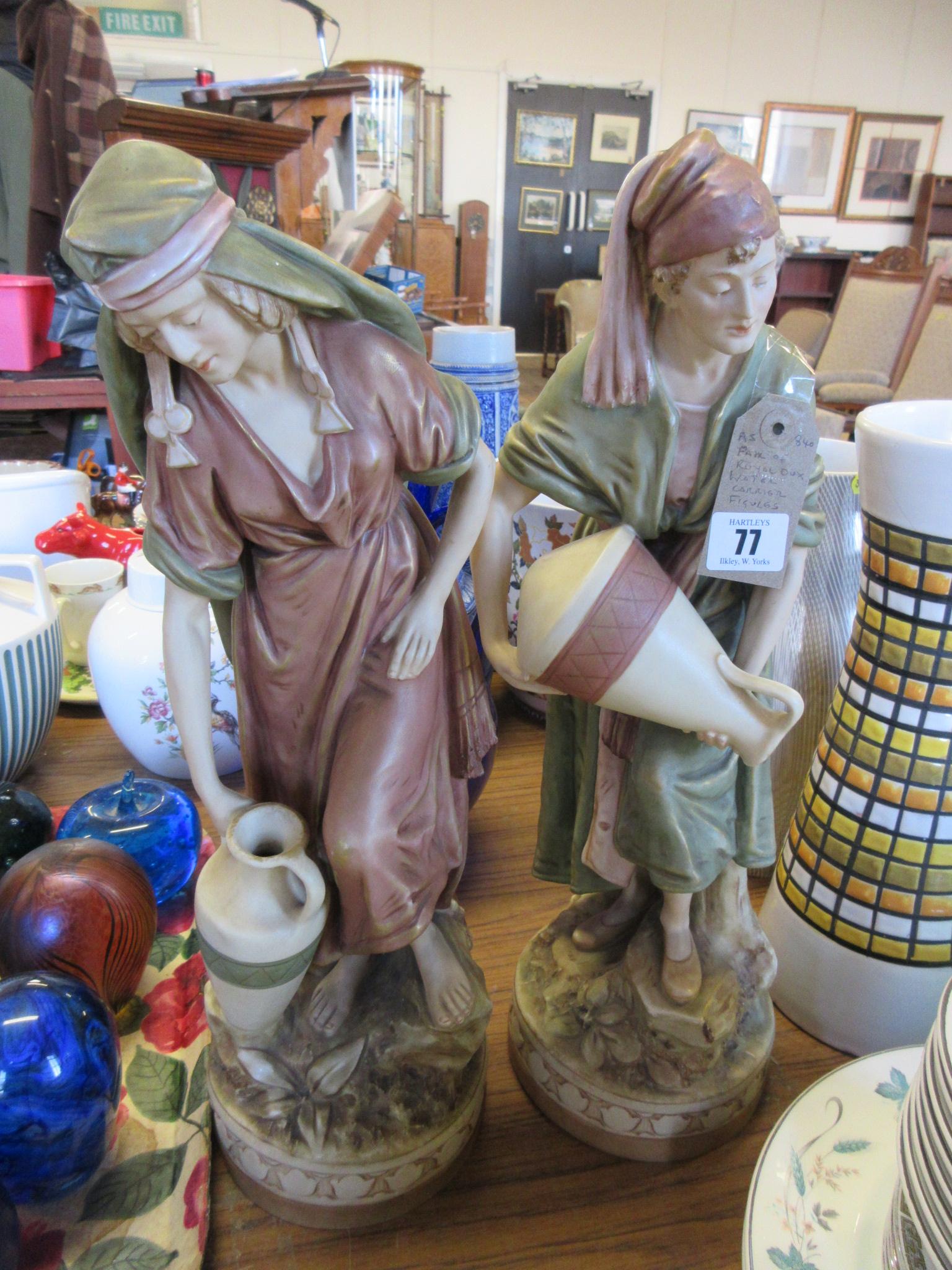 PAIR OF ROYAL DUX WATER CARRIER FIGURES Image
