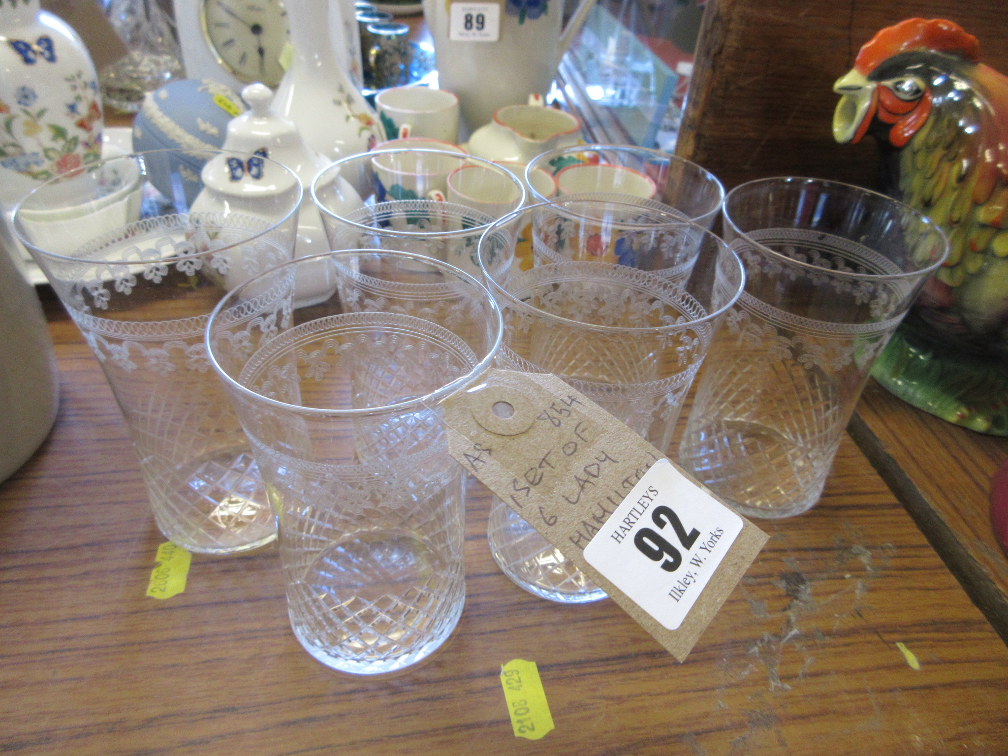 SET OF SIX LADY HAMILTON WHISKY GLASSES Image