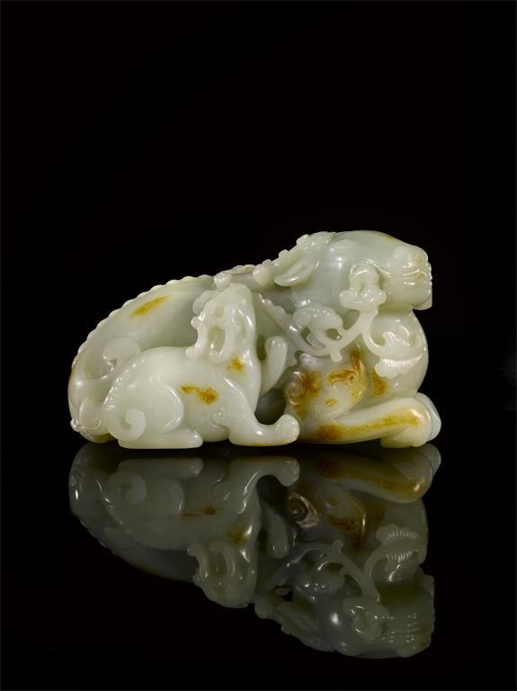 An exceptional and extremely rare large chinese imperial white jade ...