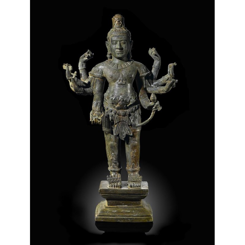 A monumental khmer bronze figure of avalokiteshvara angkor period ...