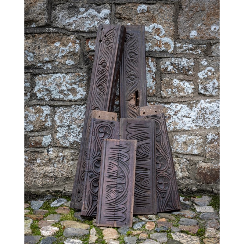 A group of 17th century carved oak rails, english | Woolley and Wallis