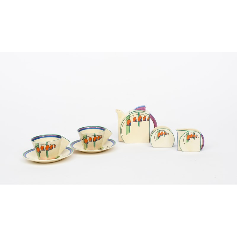 'solomon's seal' a clarice cliff bizarre stamford tea for two, printed