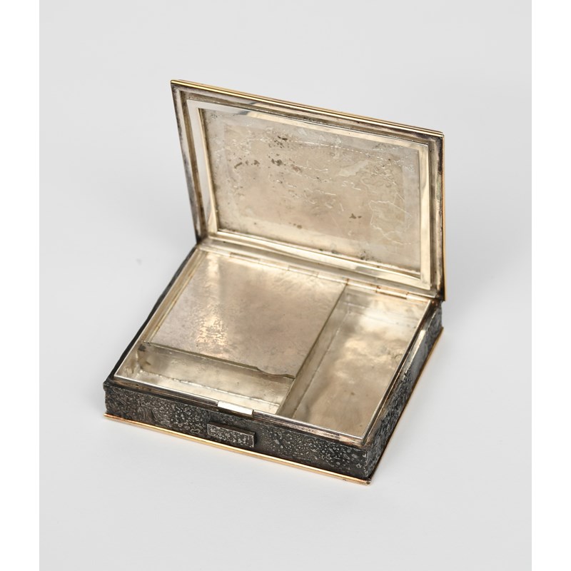 A line vautrin silver and bronze minaudiere | Woolley and Wallis