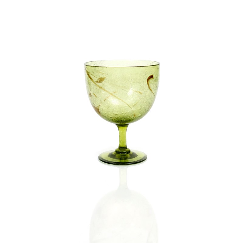 A large glass goblet vase probably james couper & sons clutha glass Woolley and Wallis