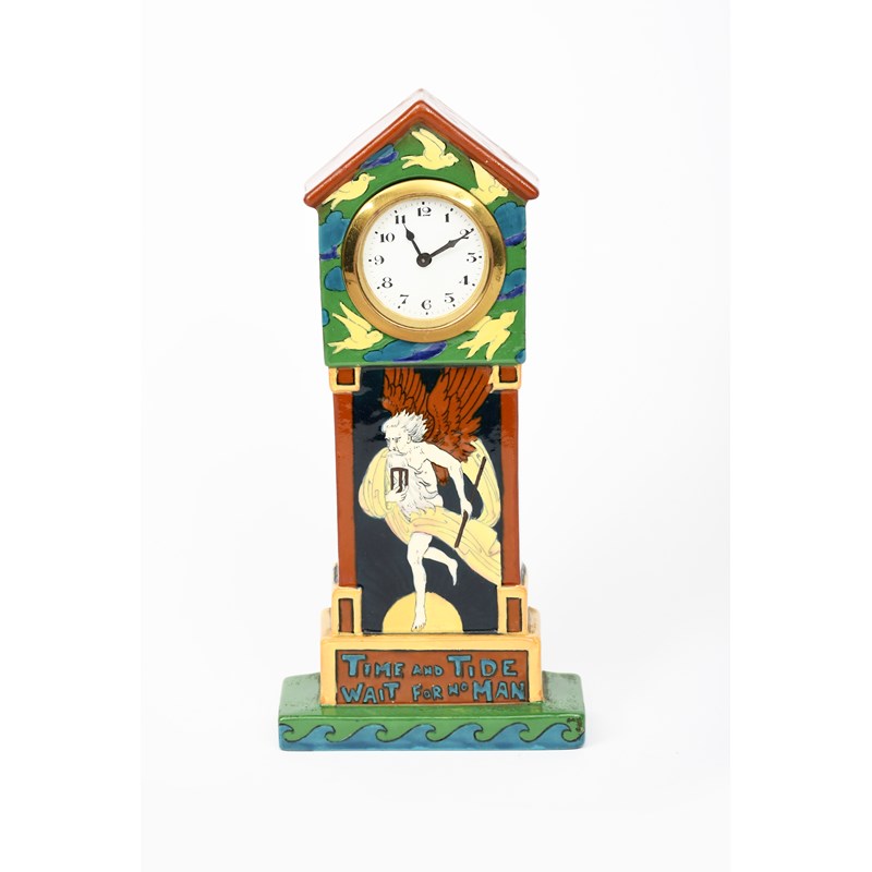 Frederick Rhead Clock A foley intarsio mantel clock designed by frederick rhead, model no ...