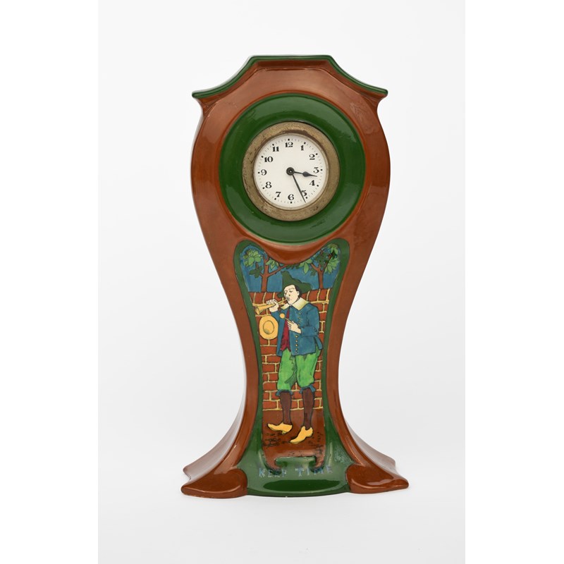 Frederick Rhead Clock 'keep time' a foley intarsio mantel clock designed by frederick rhead ...