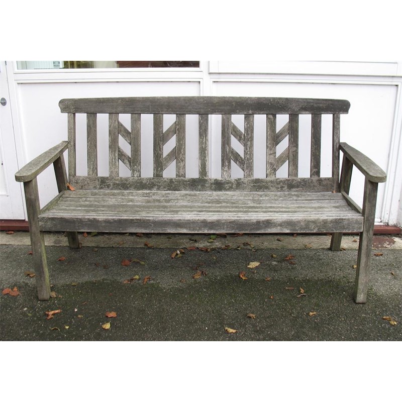 A swan hattersley teak garden bench | Woolley and Wallis