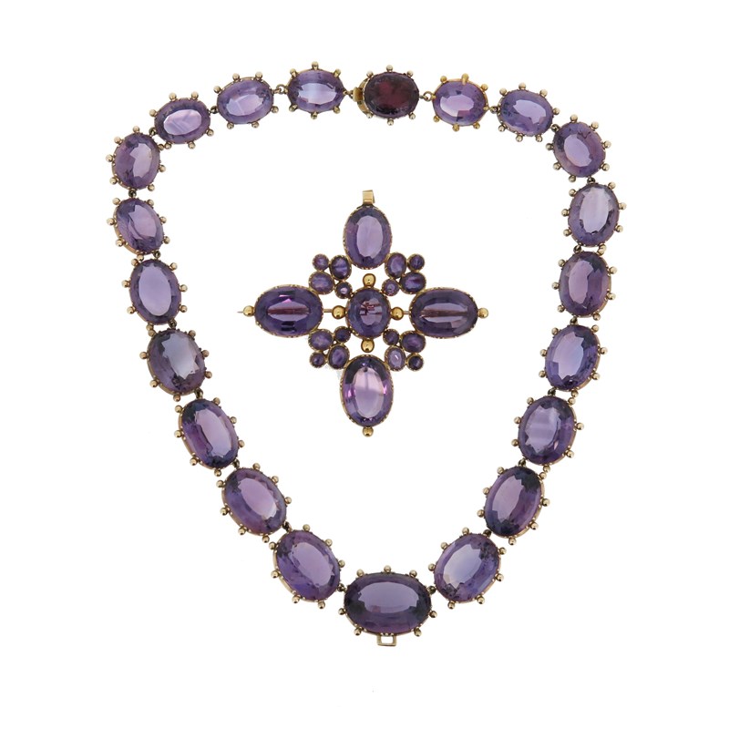 A victorian amethyst rivière necklace | Woolley and Wallis